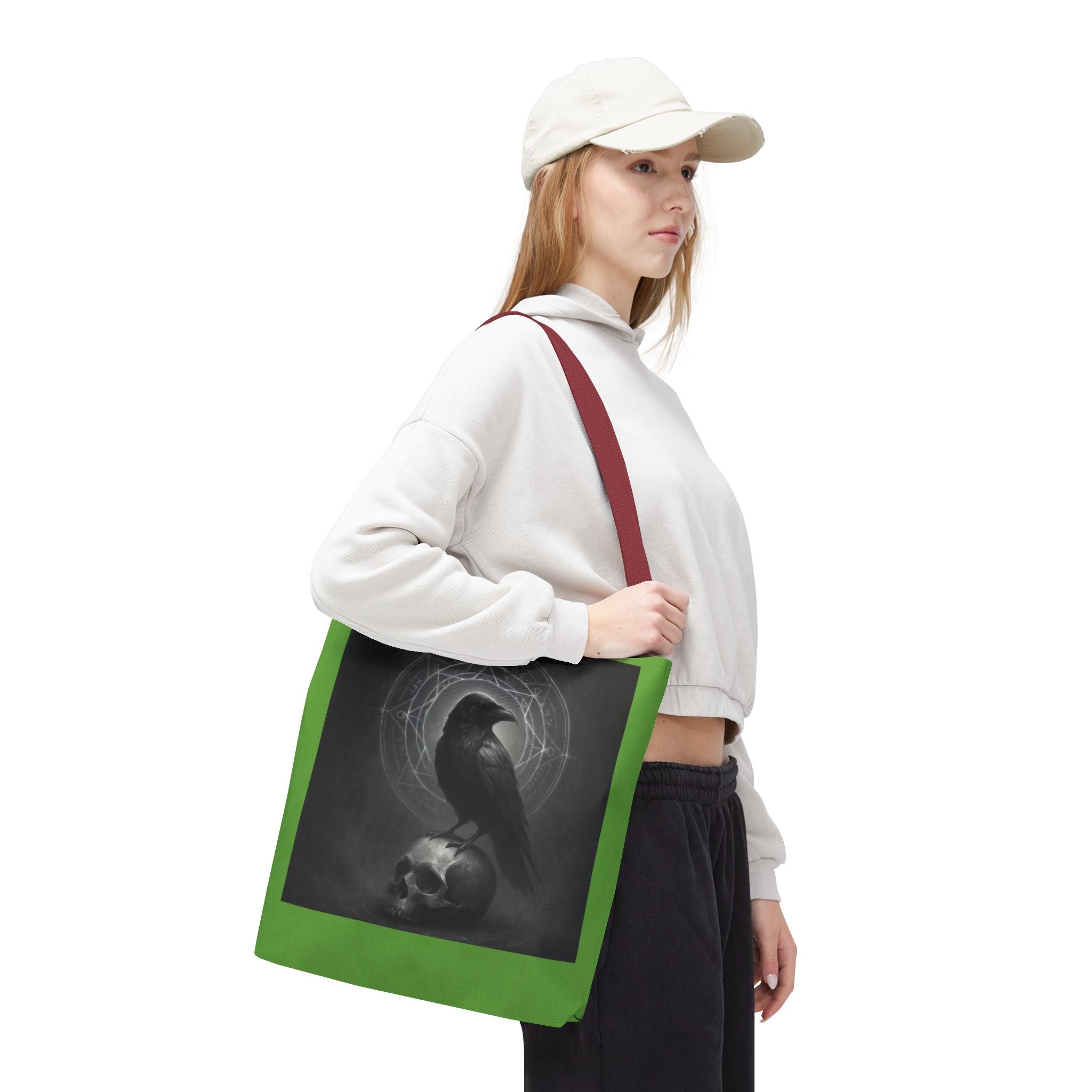Black Raven & Skull Magic  Tote Bag