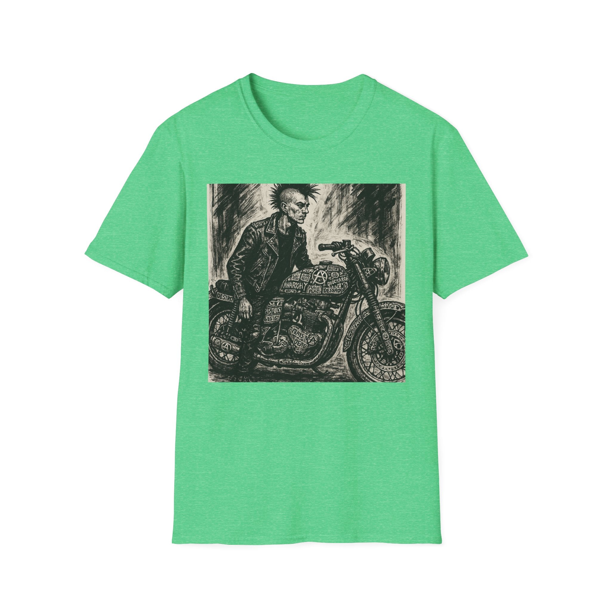 Punk Biker Illustration T-Shirt