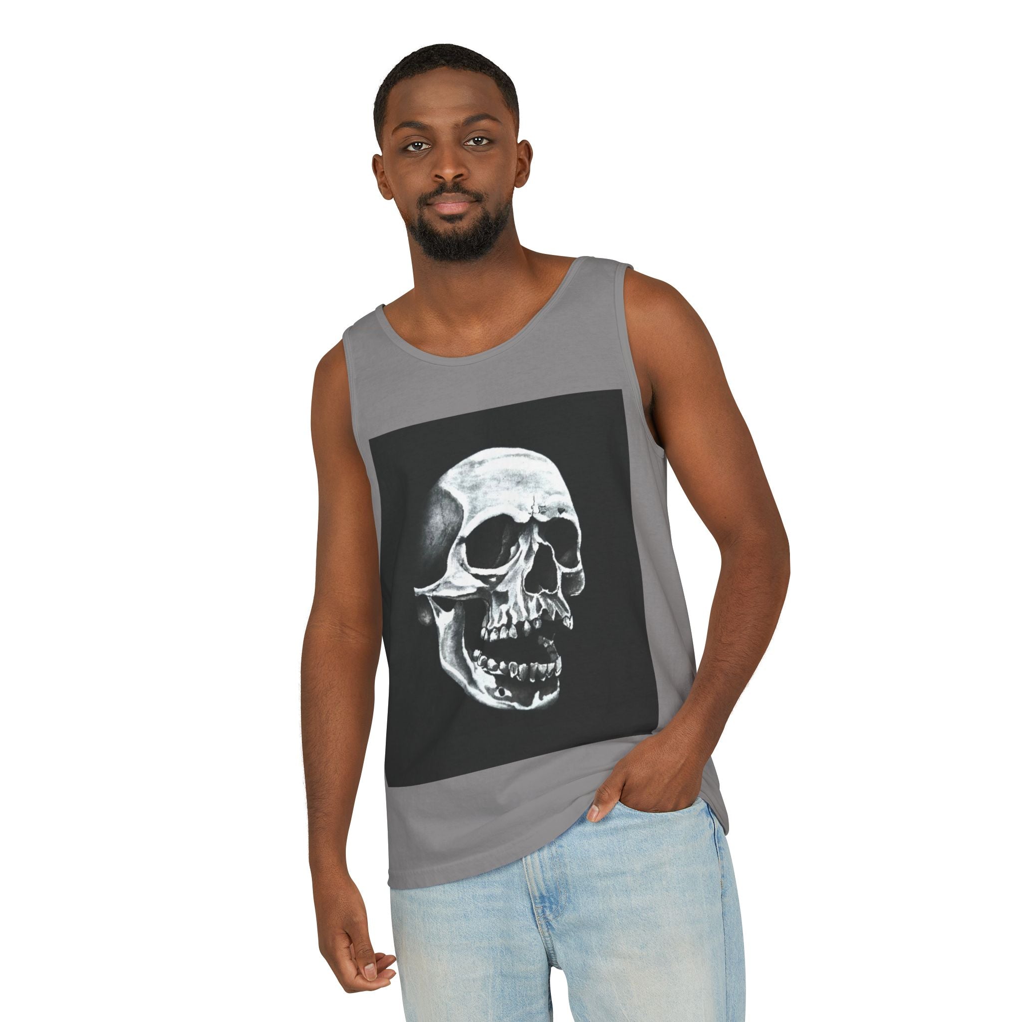 Shadowed Skull Tank Top
