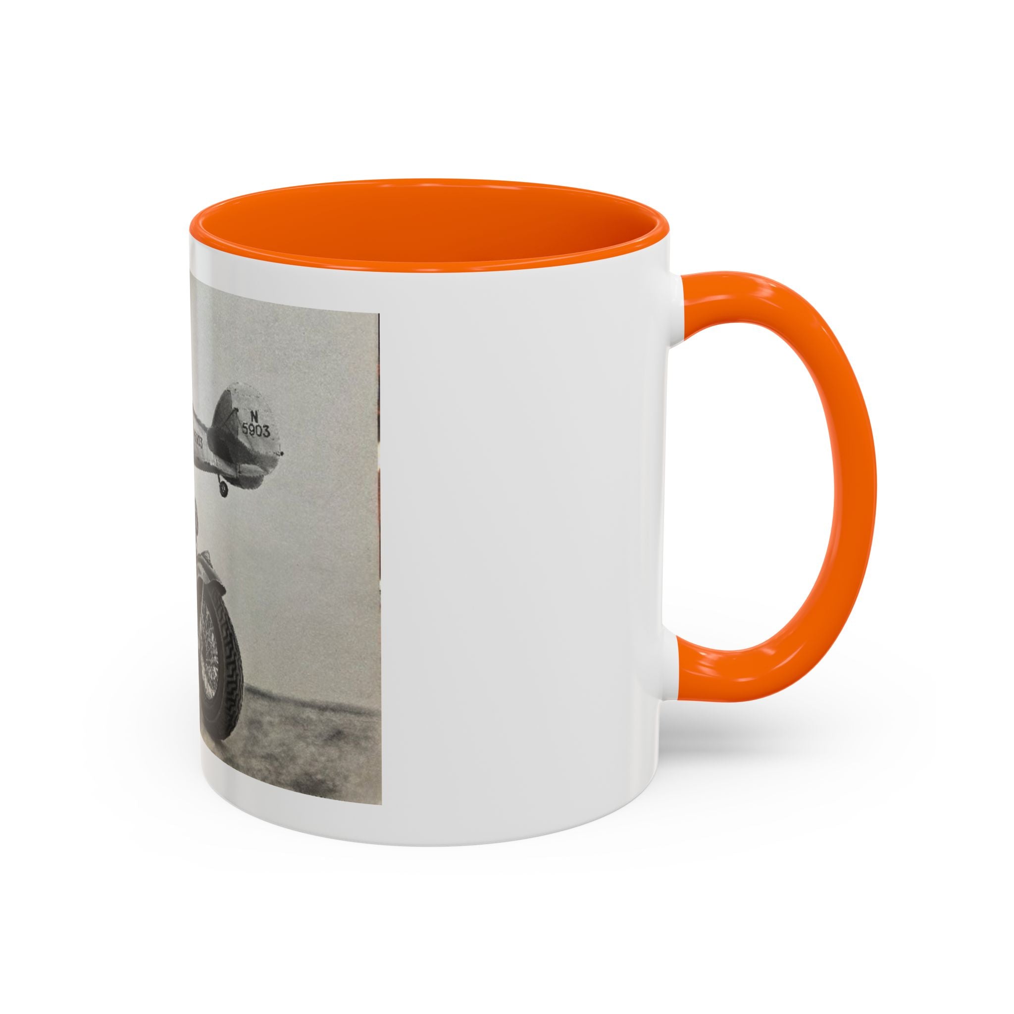 Vintage Motorcycle & Plane Coffee Mug