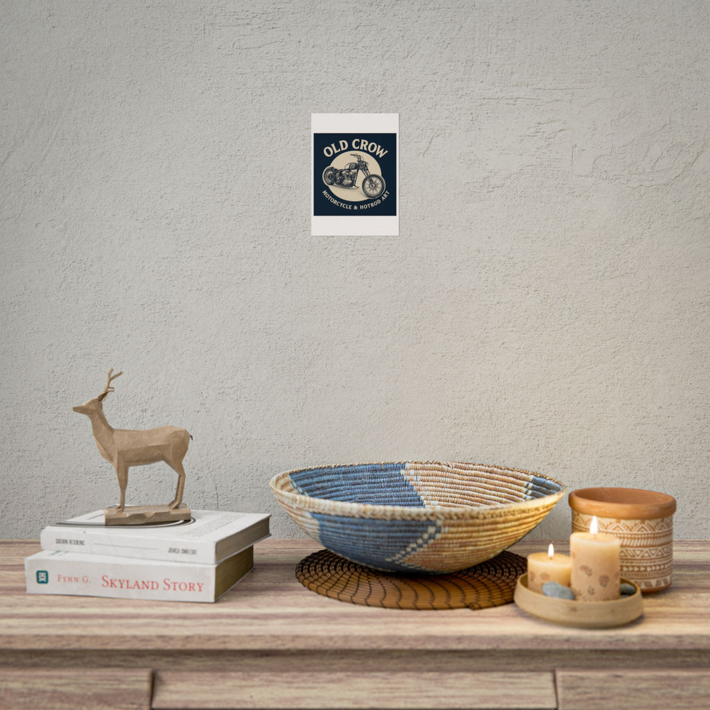 Old Crow Rolled Poster, Retro Wall Decor