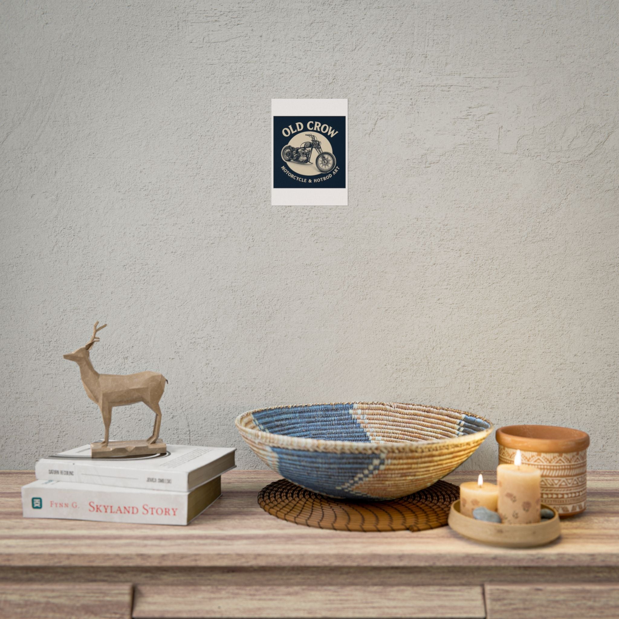 Old Crow Rolled Poster, Retro Wall Decor