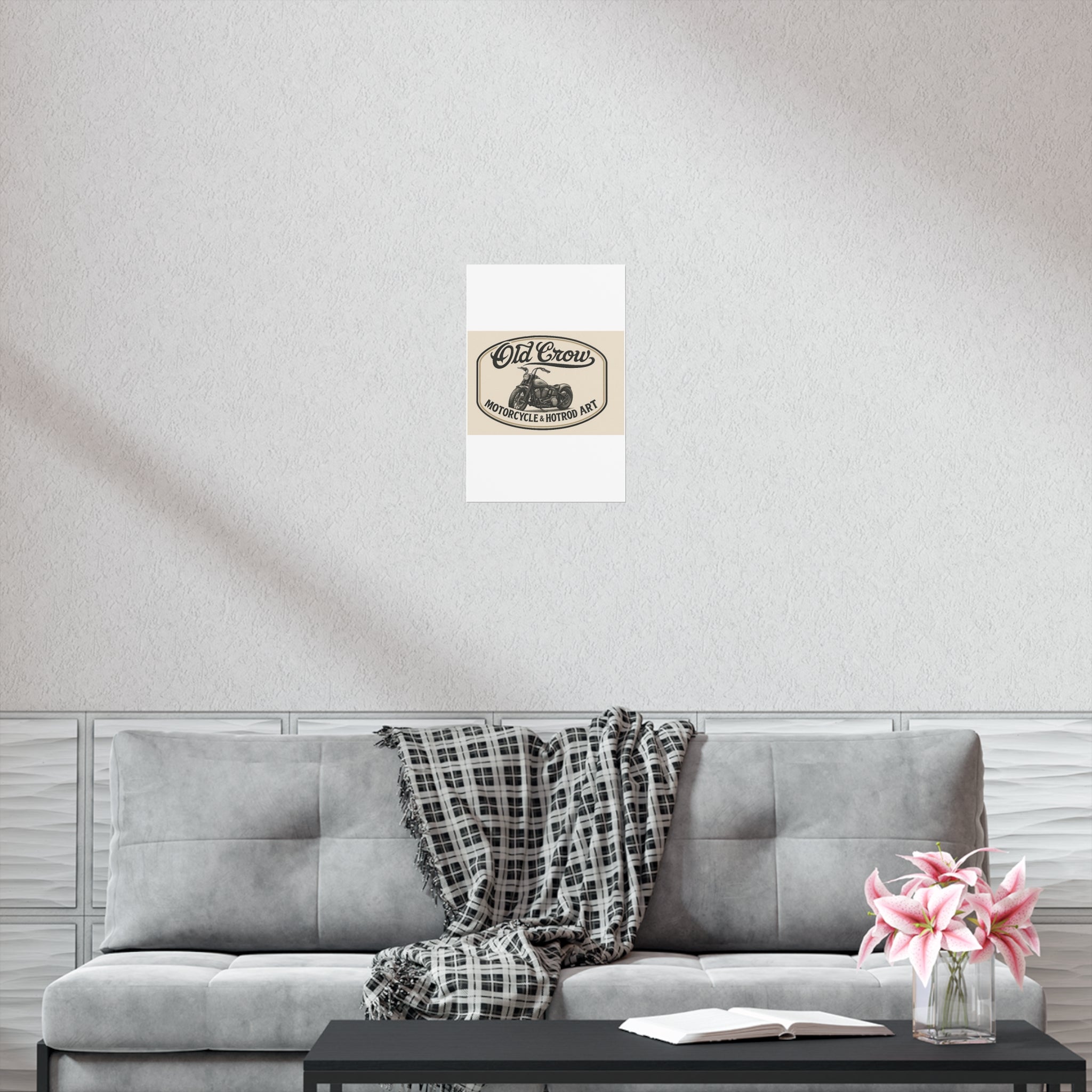 Vintage Motorcycle Art Poster, Garage Wall Art