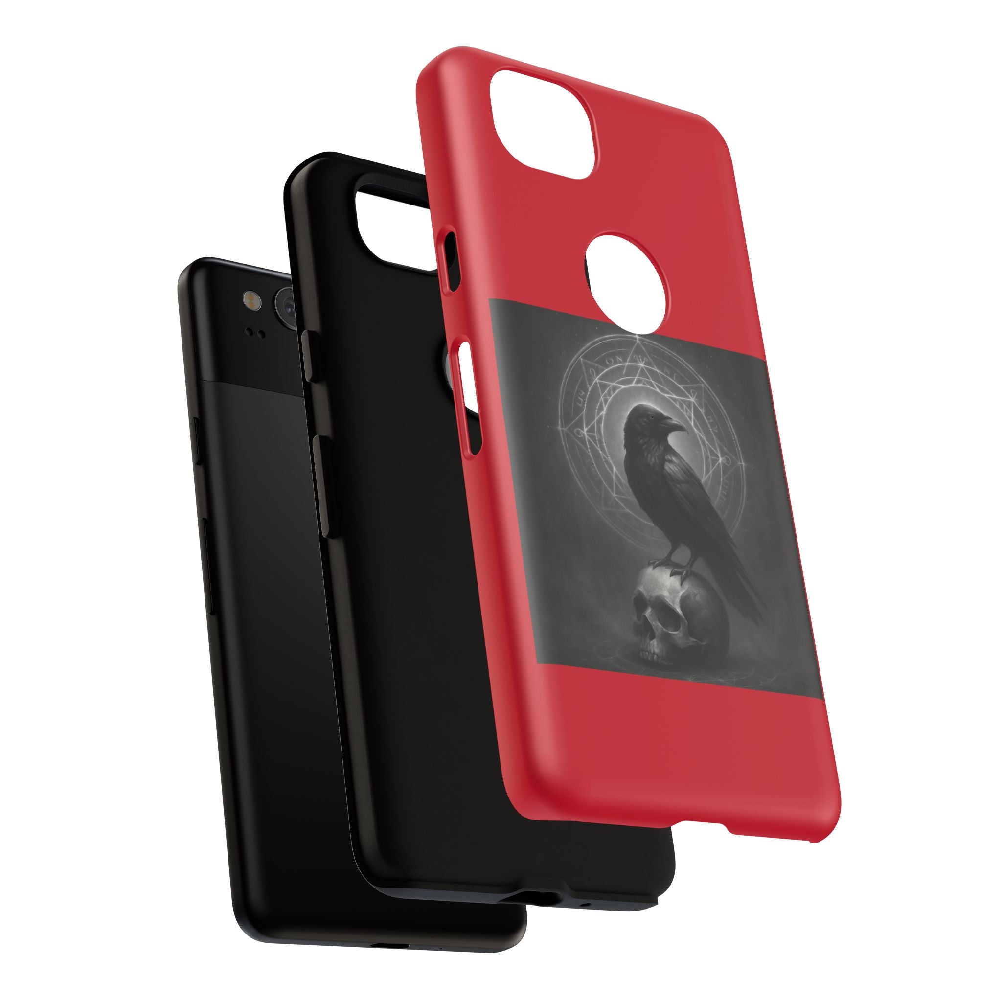 Occult Raven Sigil & Skull Art Cases