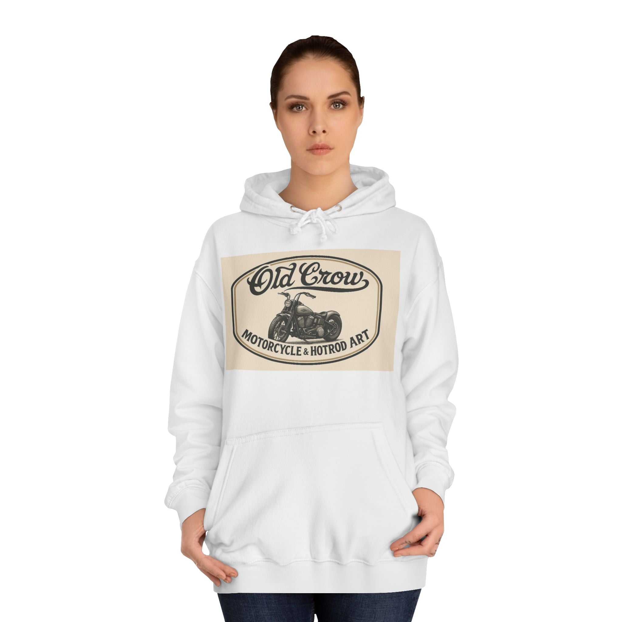 Old Crow Motorcycle & Hotrod College Hoodie