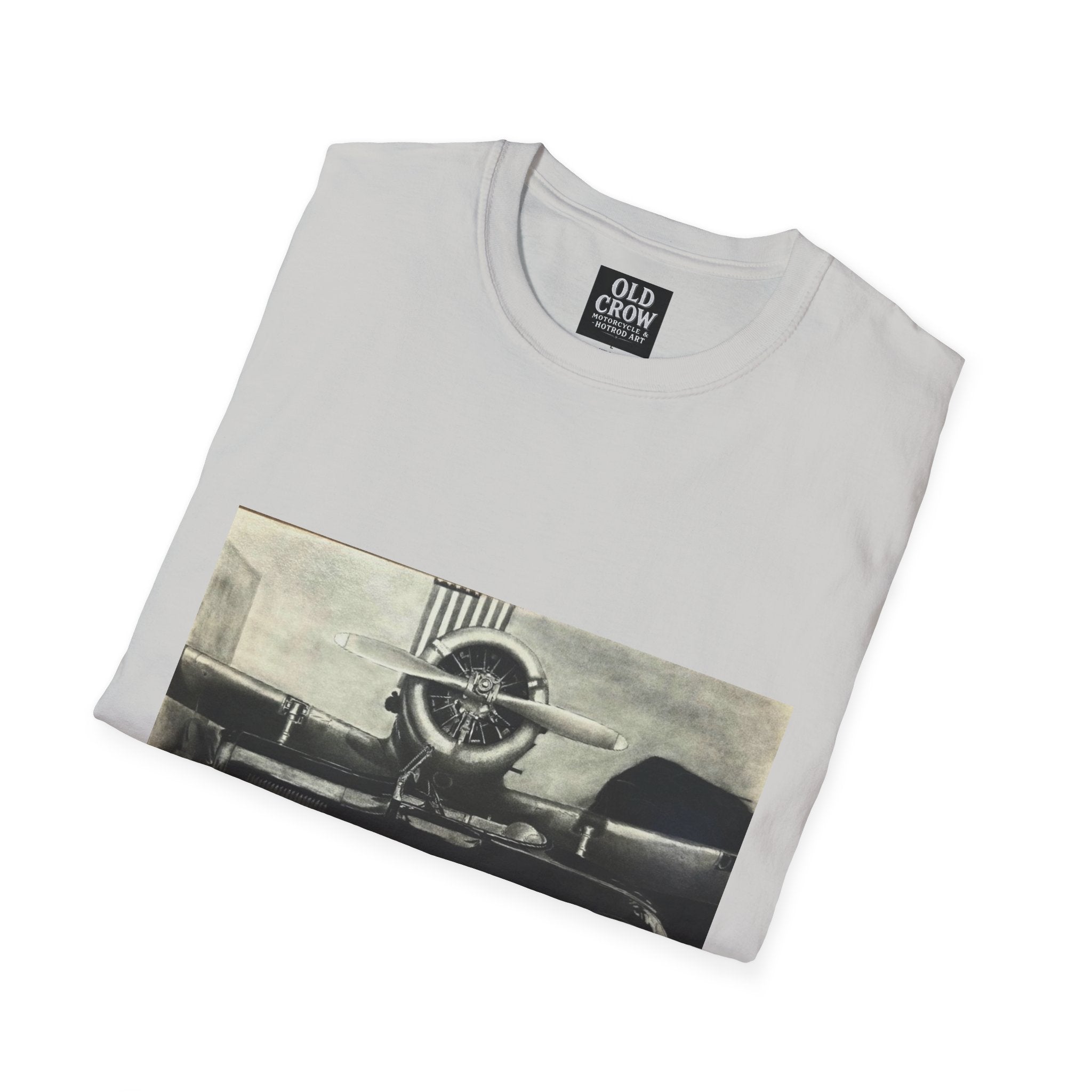 Speed & Sky Softstyle T-Shirt, WW2 Airplane, Hotrod Roadster