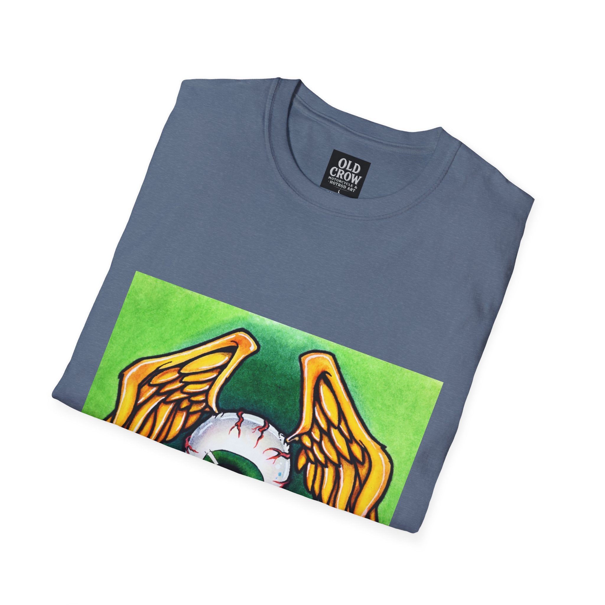 Flying Eyeball Art Print Softstyle T-Shirt