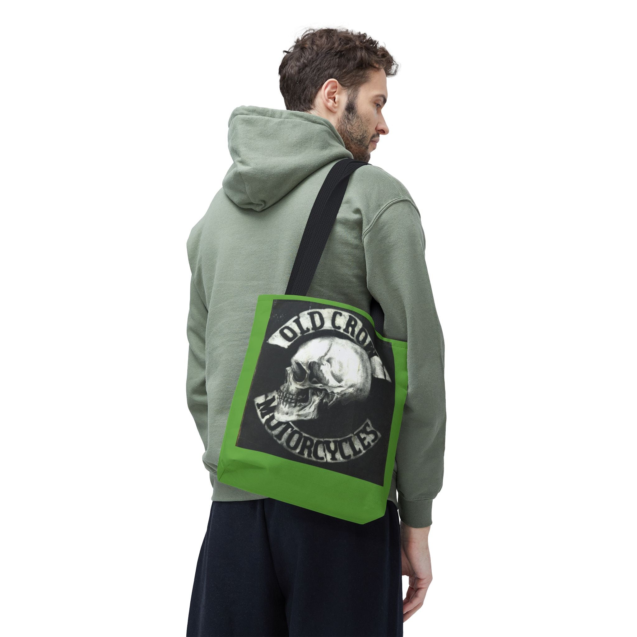 Old Crow Motorcycles Skull Emblem Tote Bag