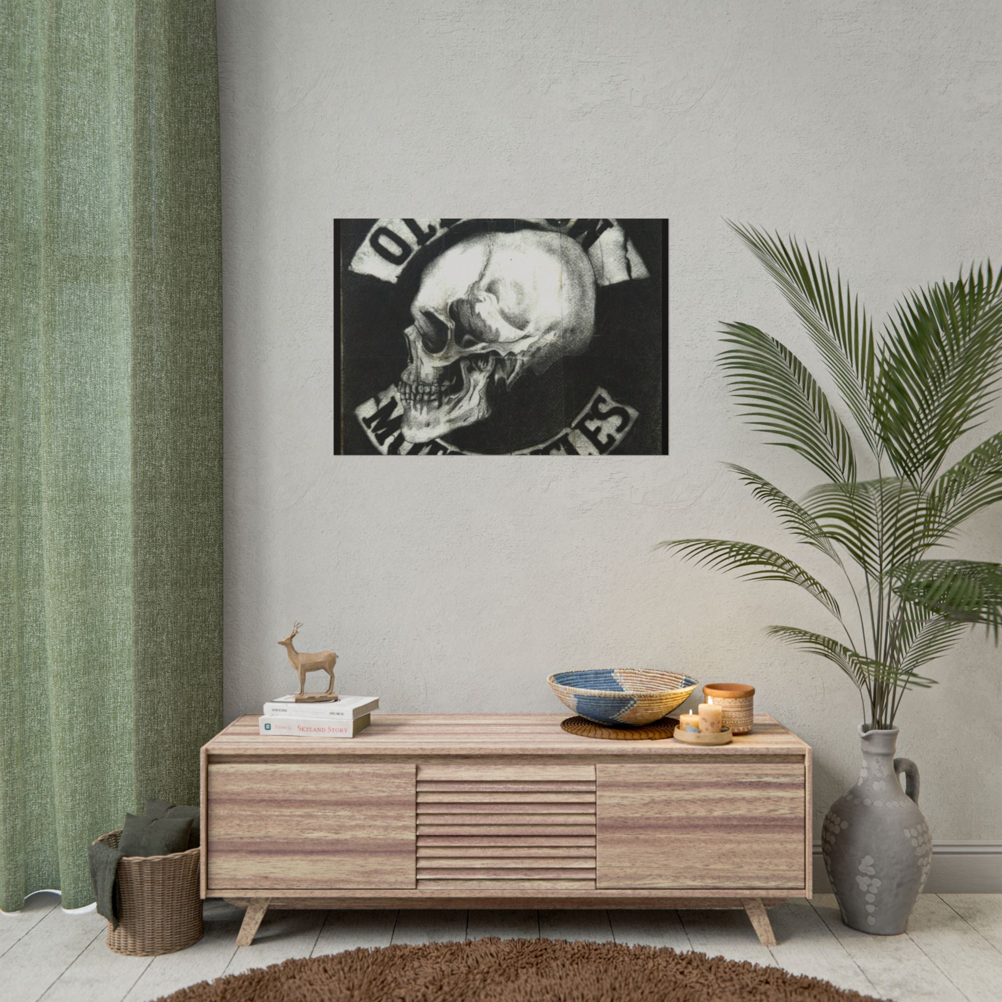 Vintage Motorcycle Skull Rolled Posters