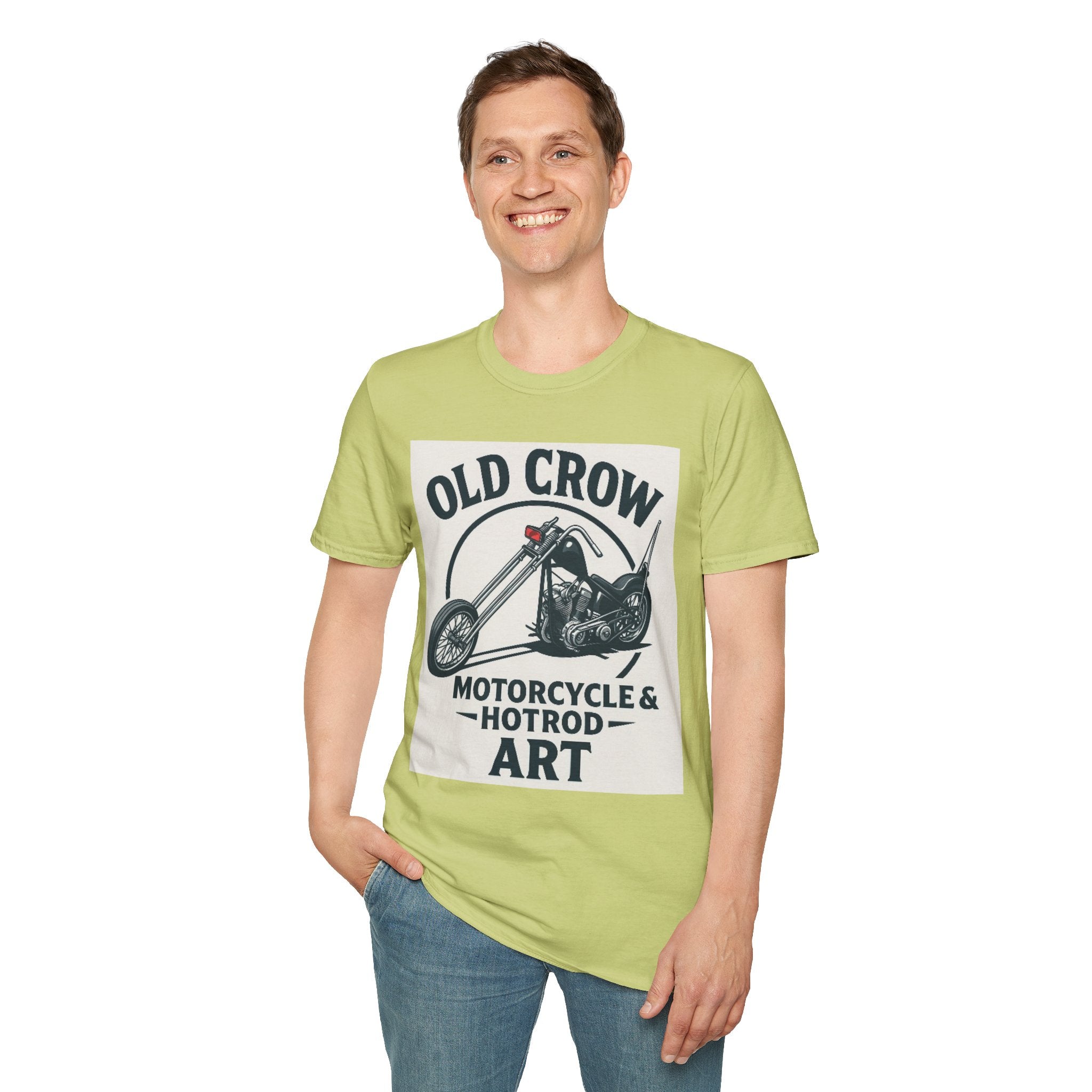 Old Crow Long Fork Chopper Sticker T-Shirt