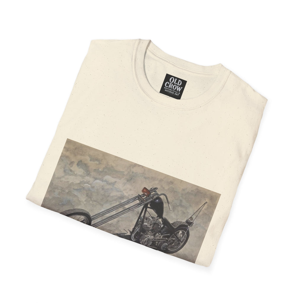 Retro Chopper Motorcycle Poster T-Shirt