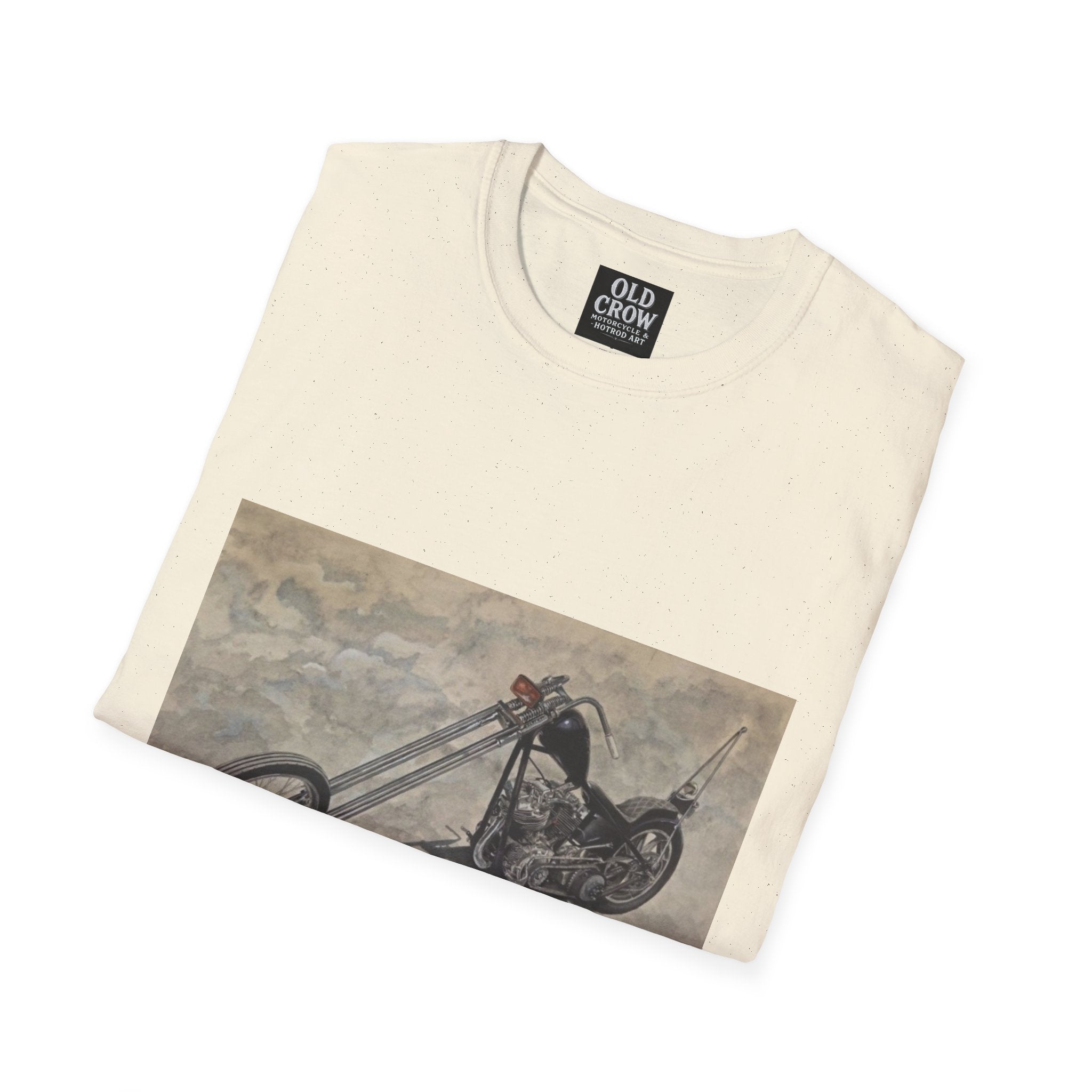 Retro Chopper Motorcycle Poster T-Shirt