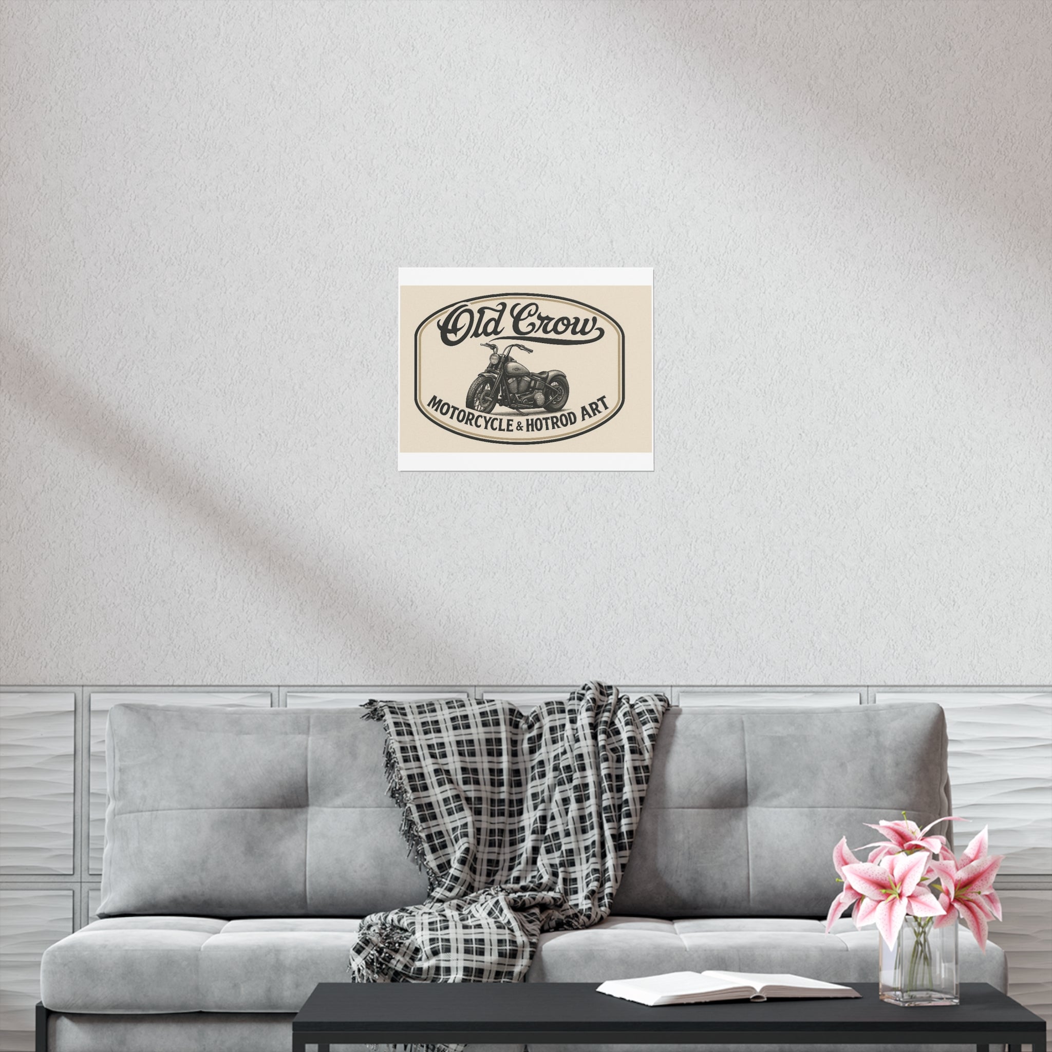 Vintage Motorcycle Art Poster, Garage Wall Art