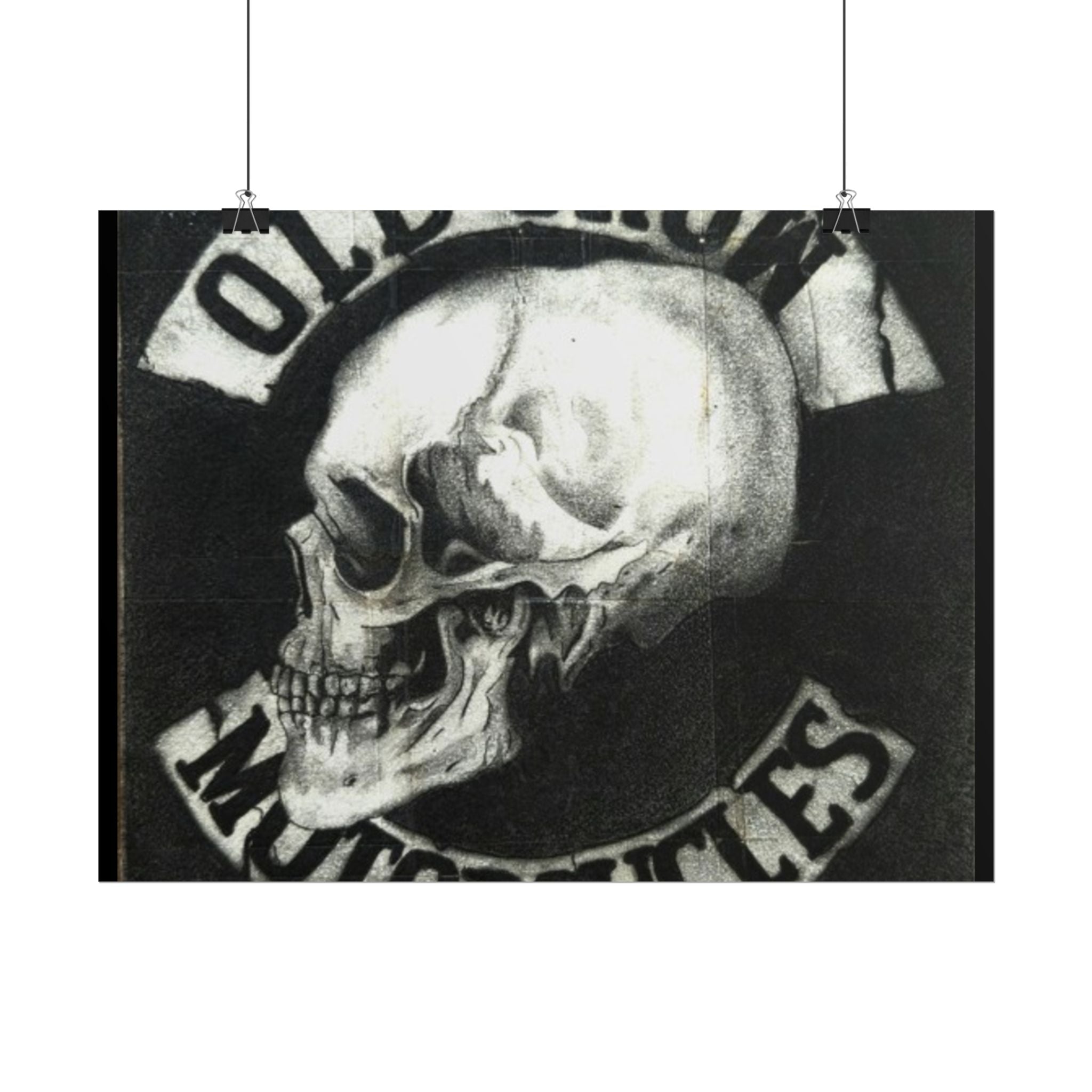 Vintage Motorcycle Skull Rolled Posters