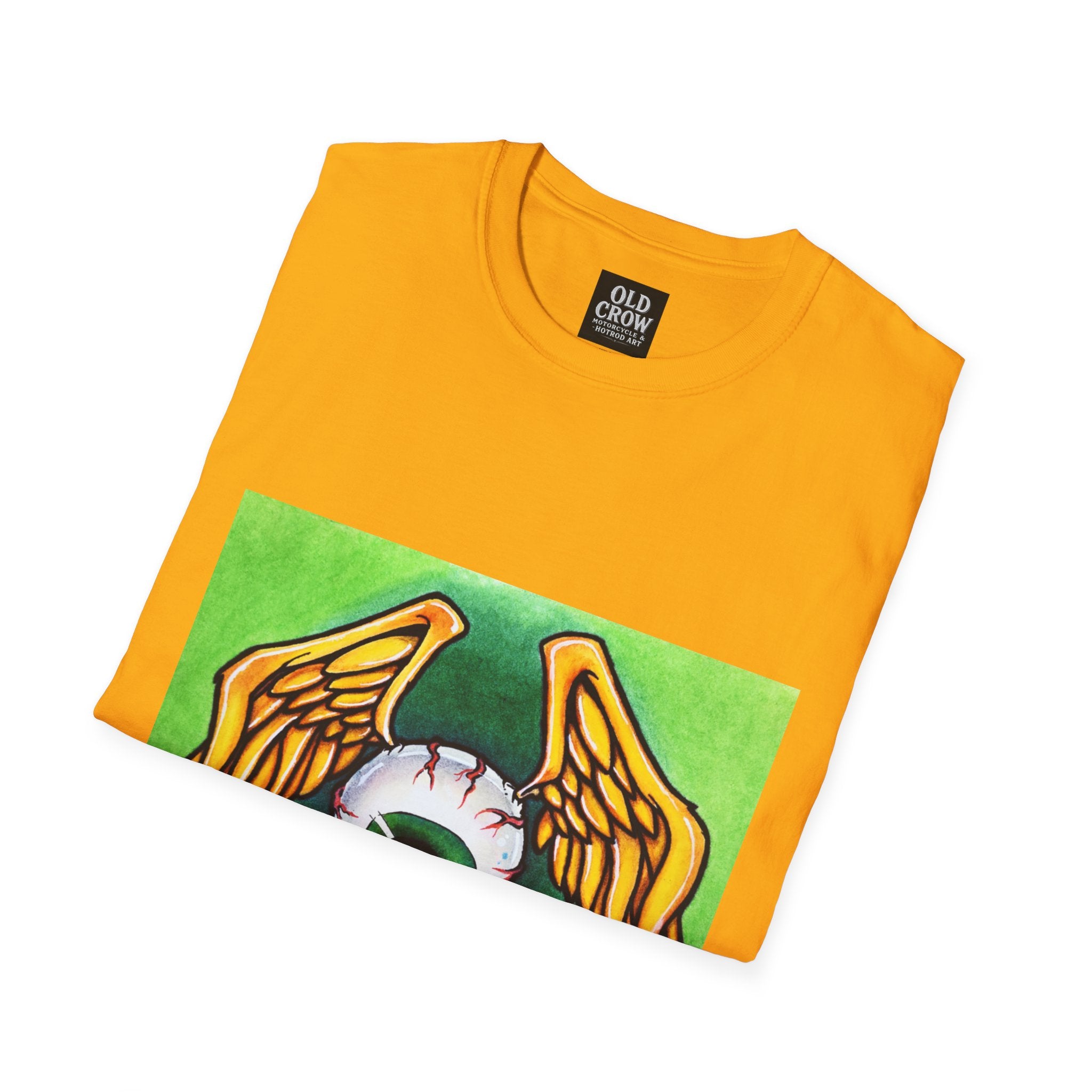 Flying Eyeball Art Print Softstyle T-Shirt