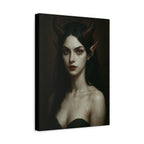 Gothic Art Canvas Print, Demon Aesthetic Home Decor, Dark Fantasy Wall Art, Witchy Room Decoration, Unique Gift for Halloween, Edgy Art
