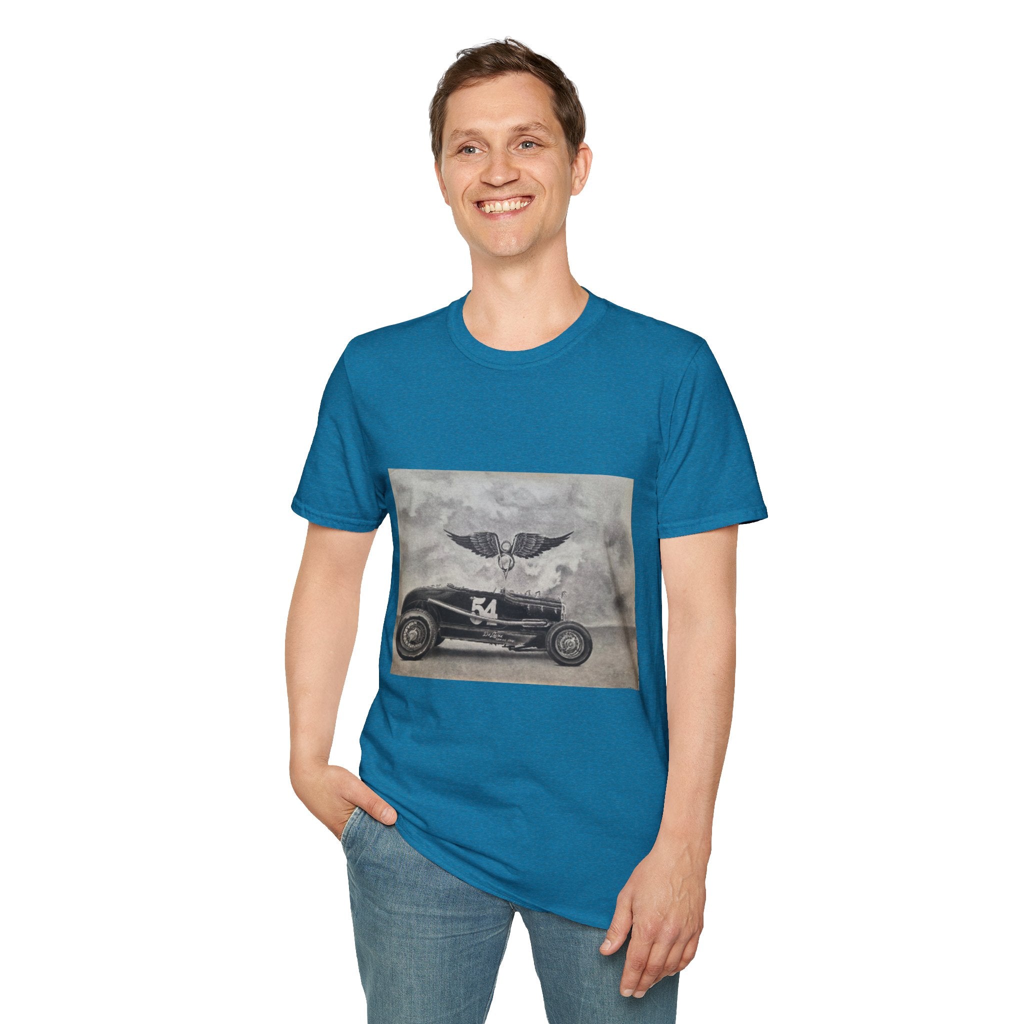 Hotrod Racer No. 54 Softstyle T-Shirt