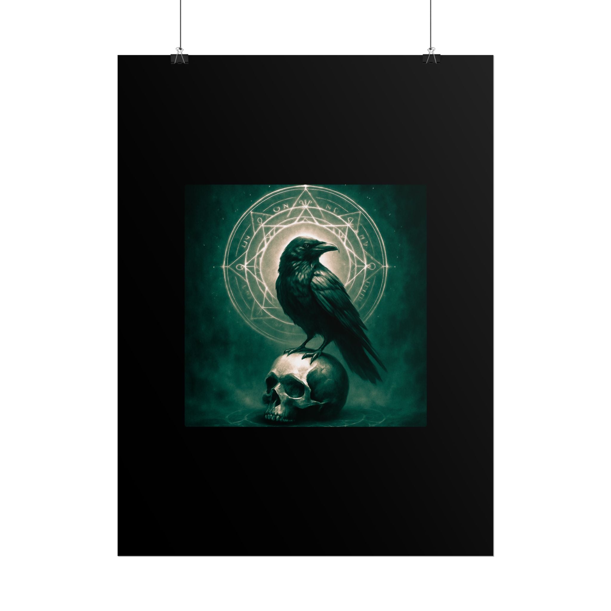 Mystical Raven Art Poster | Dark Aesthetic Wall Decor for Home