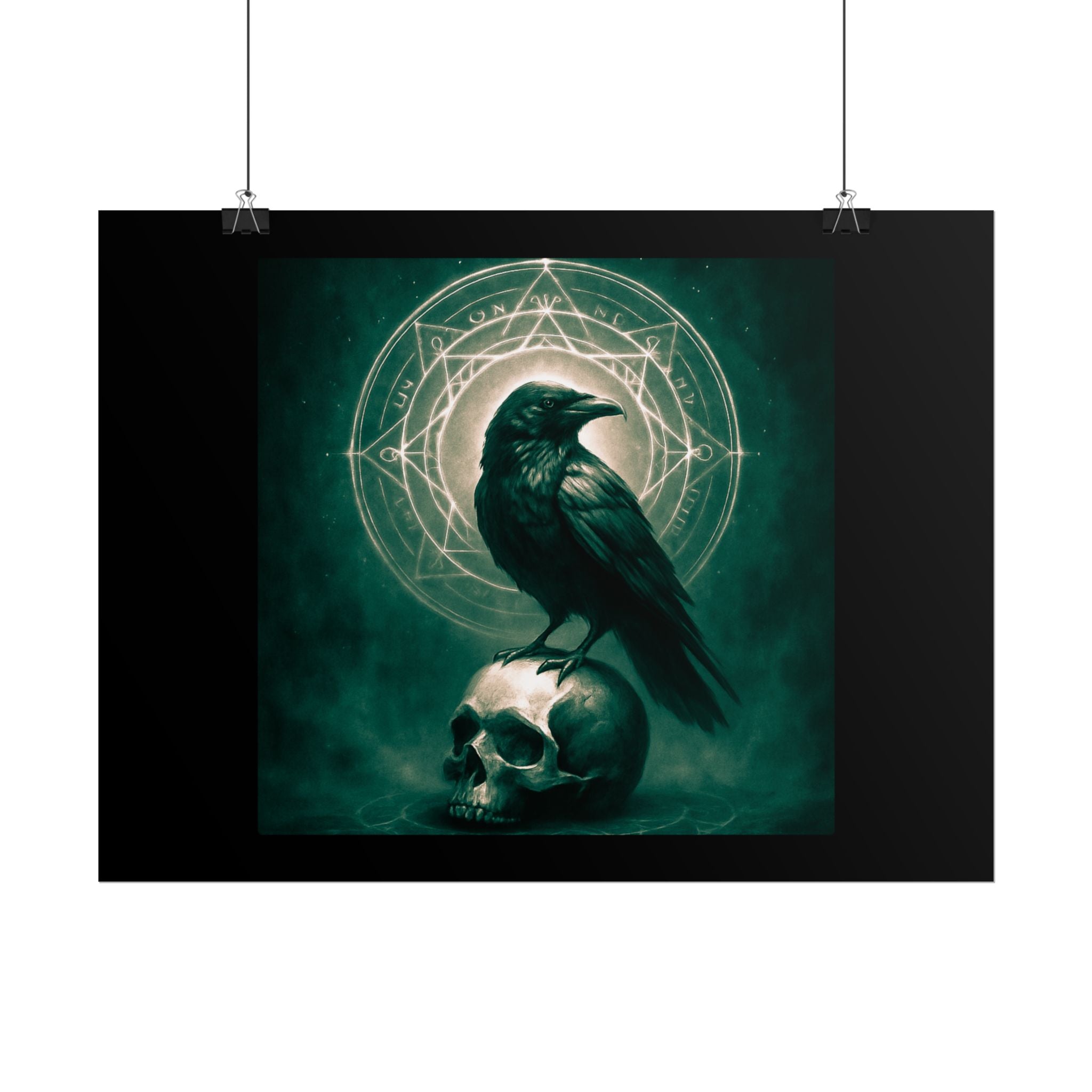 Mystical Raven Art Poster | Dark Aesthetic Wall Decor for Home