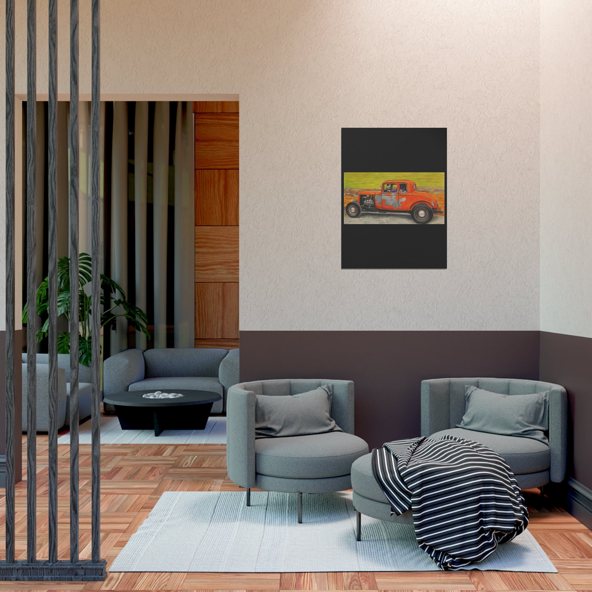 Old Crow Rust Runner Car Art Poster