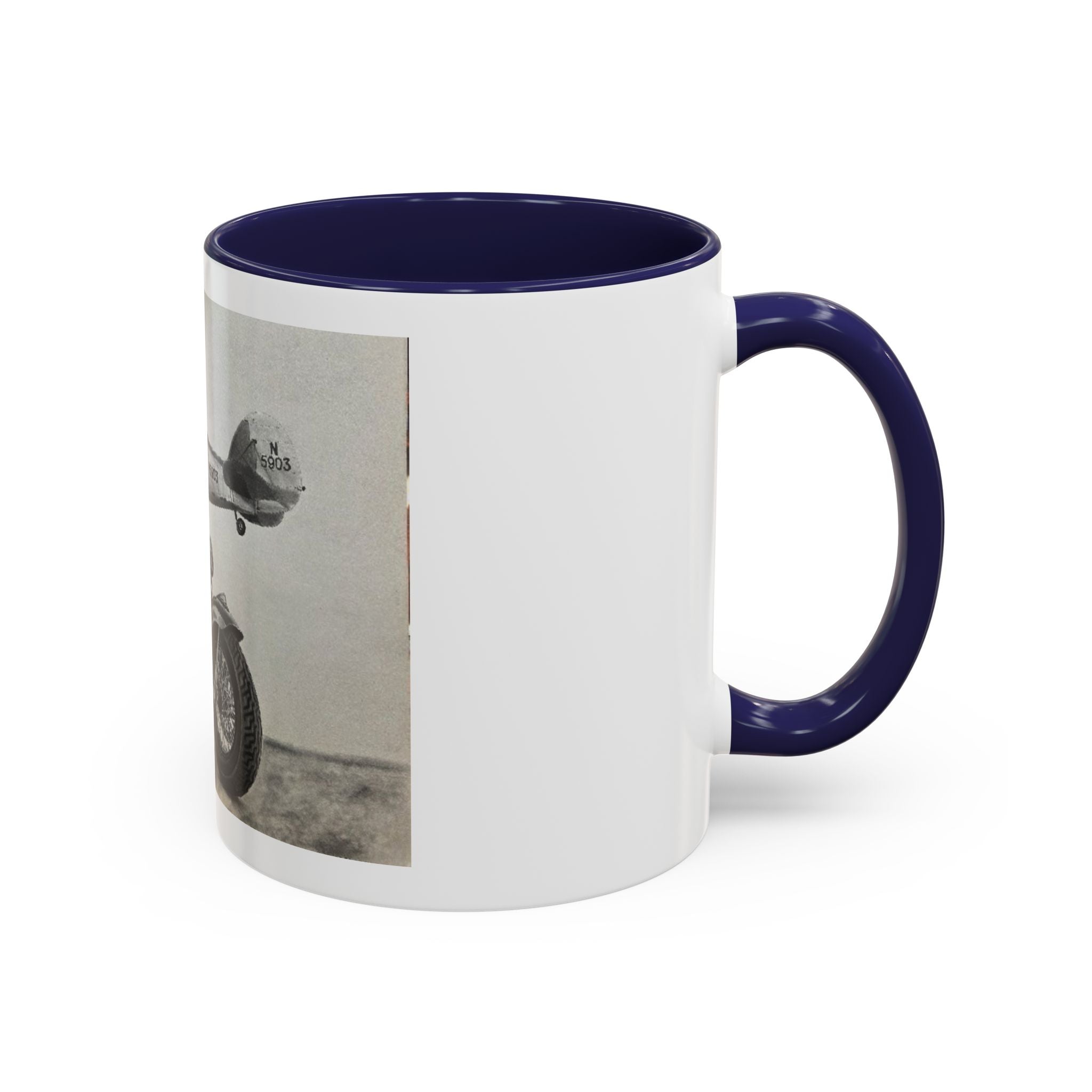 Vintage Motorcycle & Plane Coffee Mug