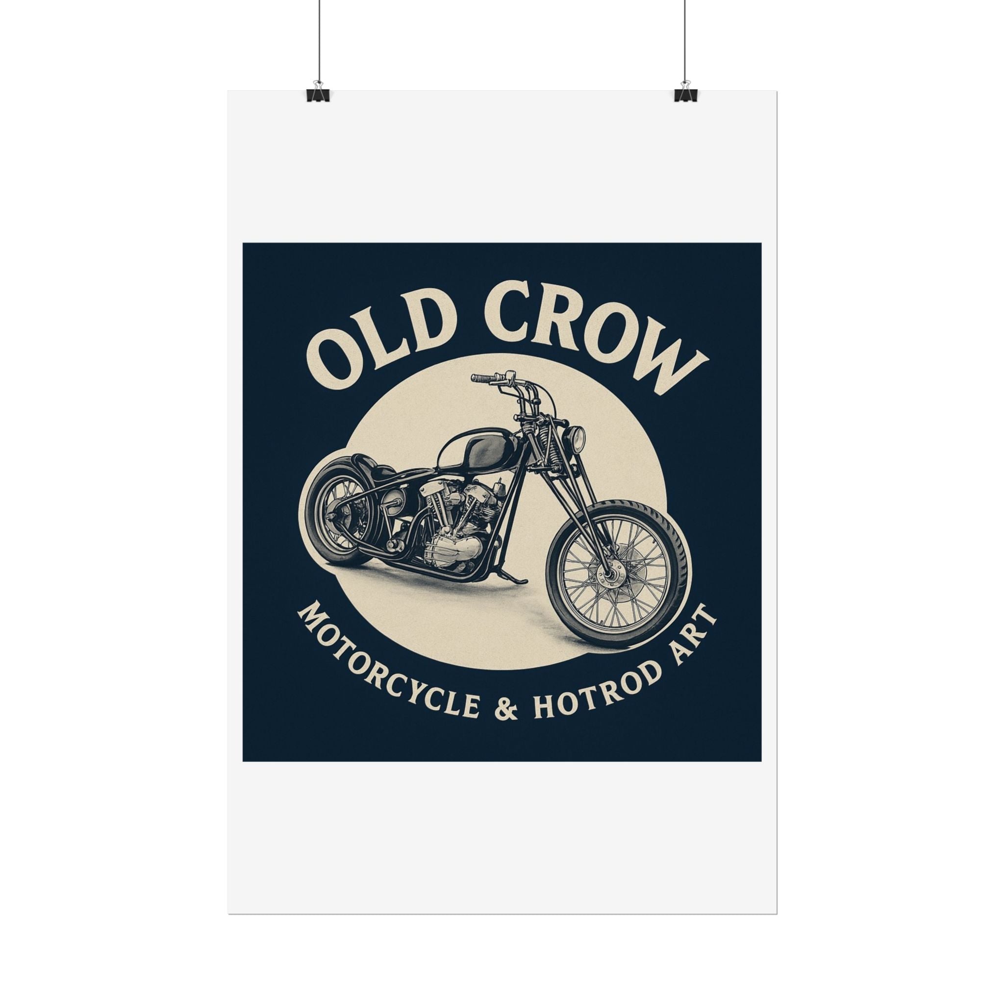 Old Crow Rolled Poster, Retro Wall Decor