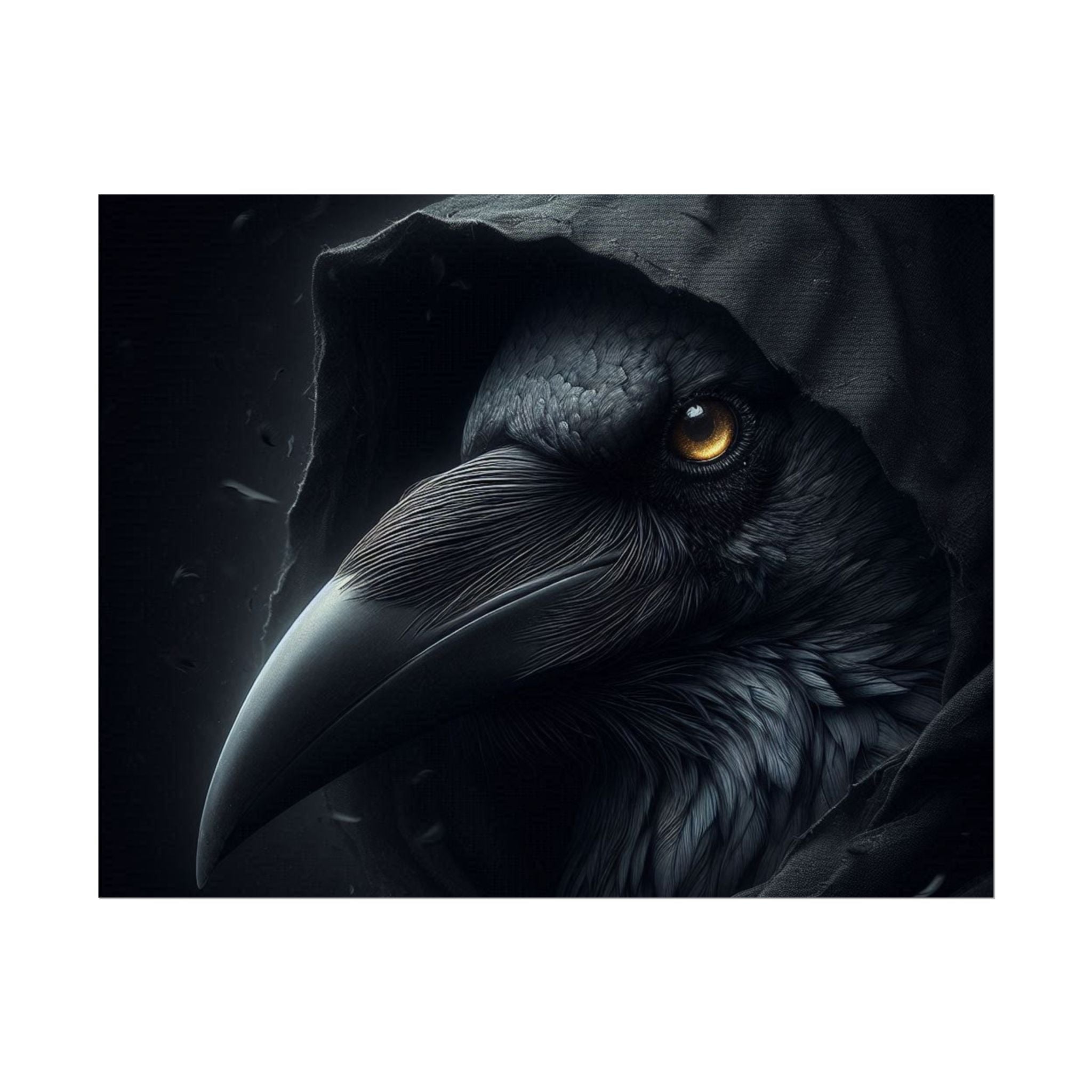 Dark Raven Hooded Rolled Poster