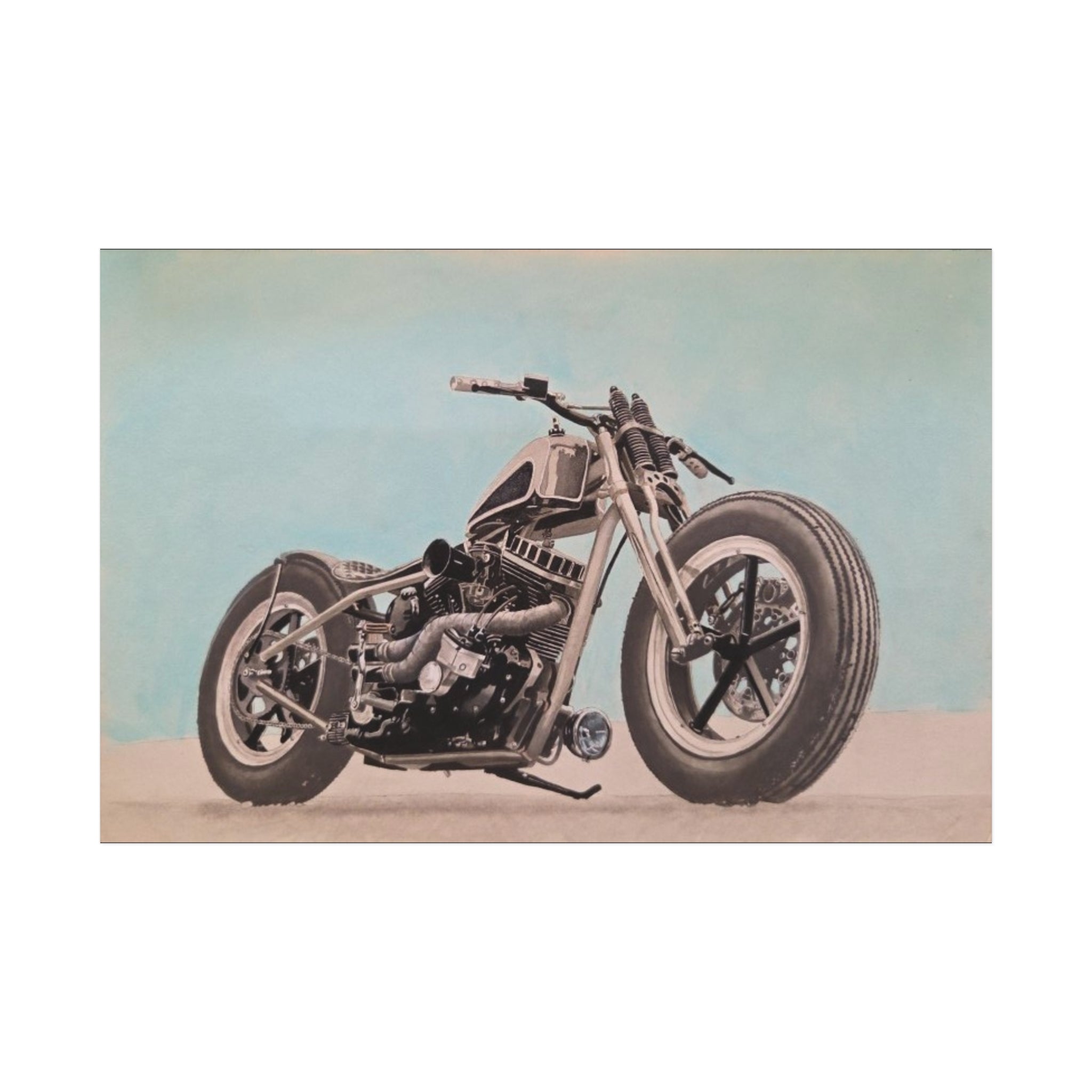 Chopper Soul, Open Sky Motorcycle Art Print
