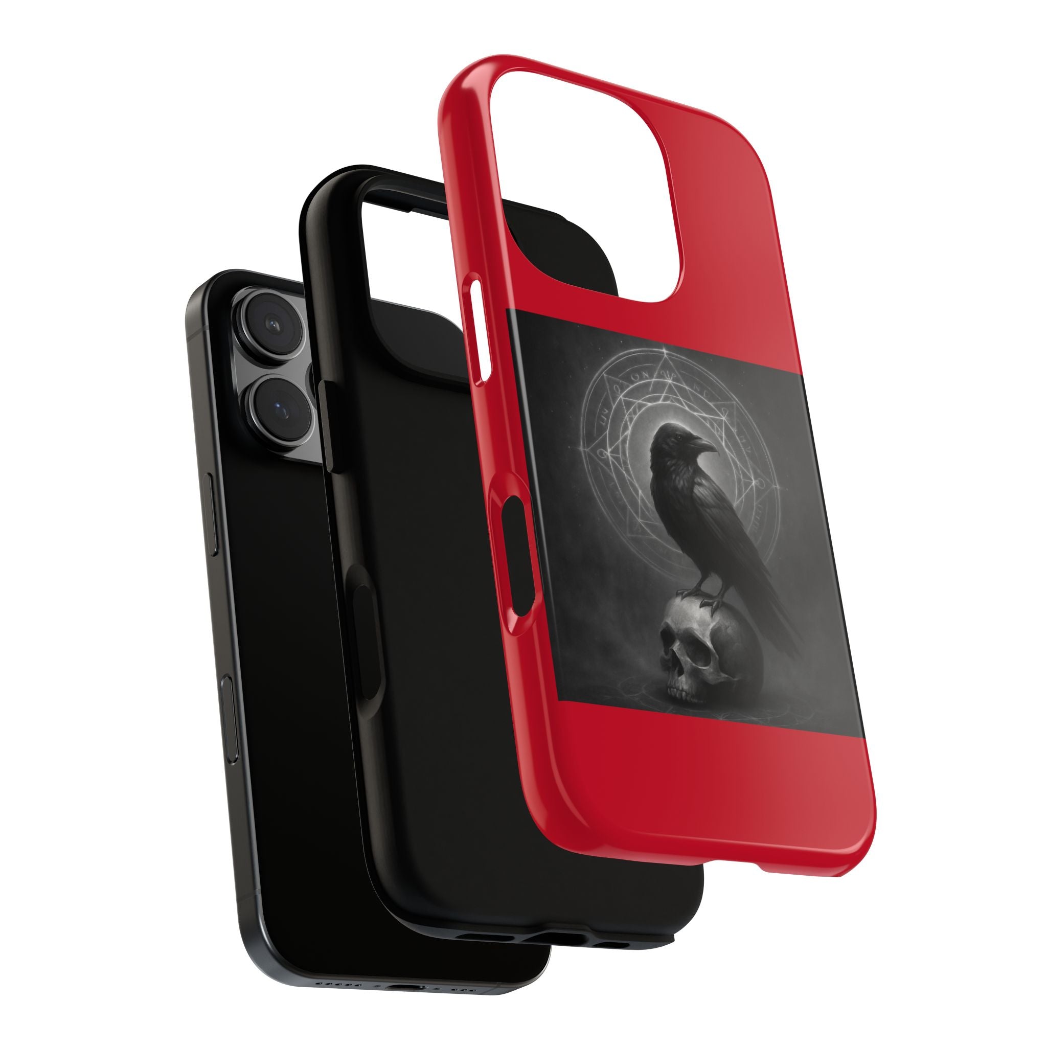 Occult Raven Sigil & Skull Art Cases
