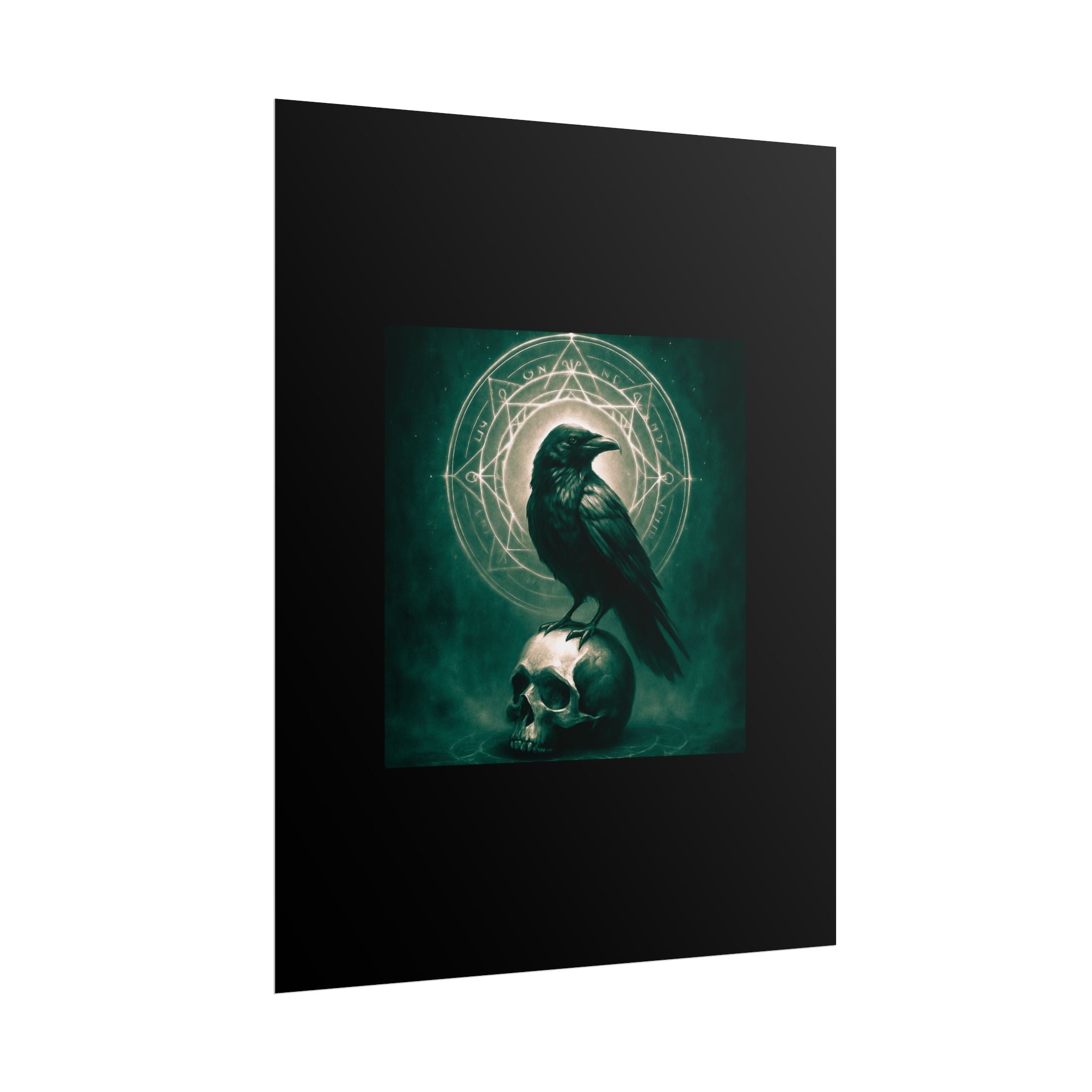 Mystical Raven Art Poster | Dark Aesthetic Wall Decor for Home