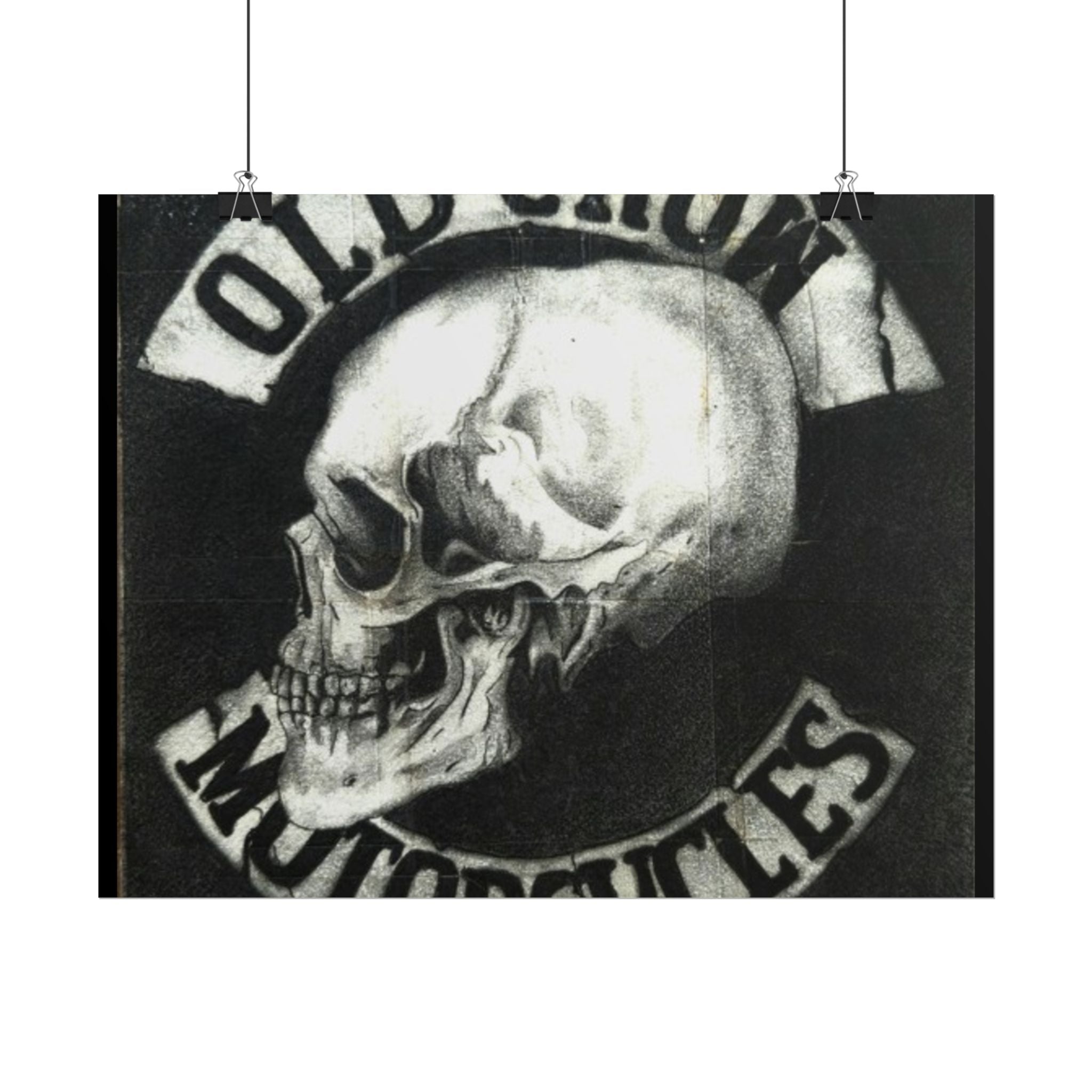 Vintage Motorcycle Skull Rolled Posters