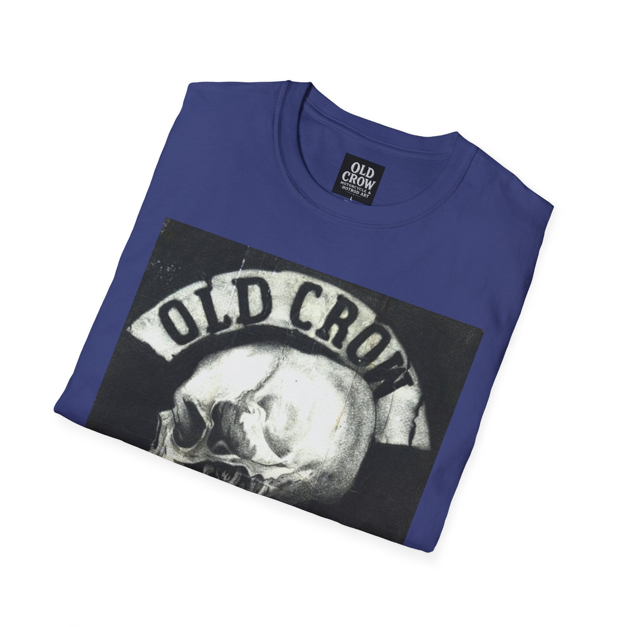 Old Crow Motorcycles Skull Emblem Patch T-Shirt