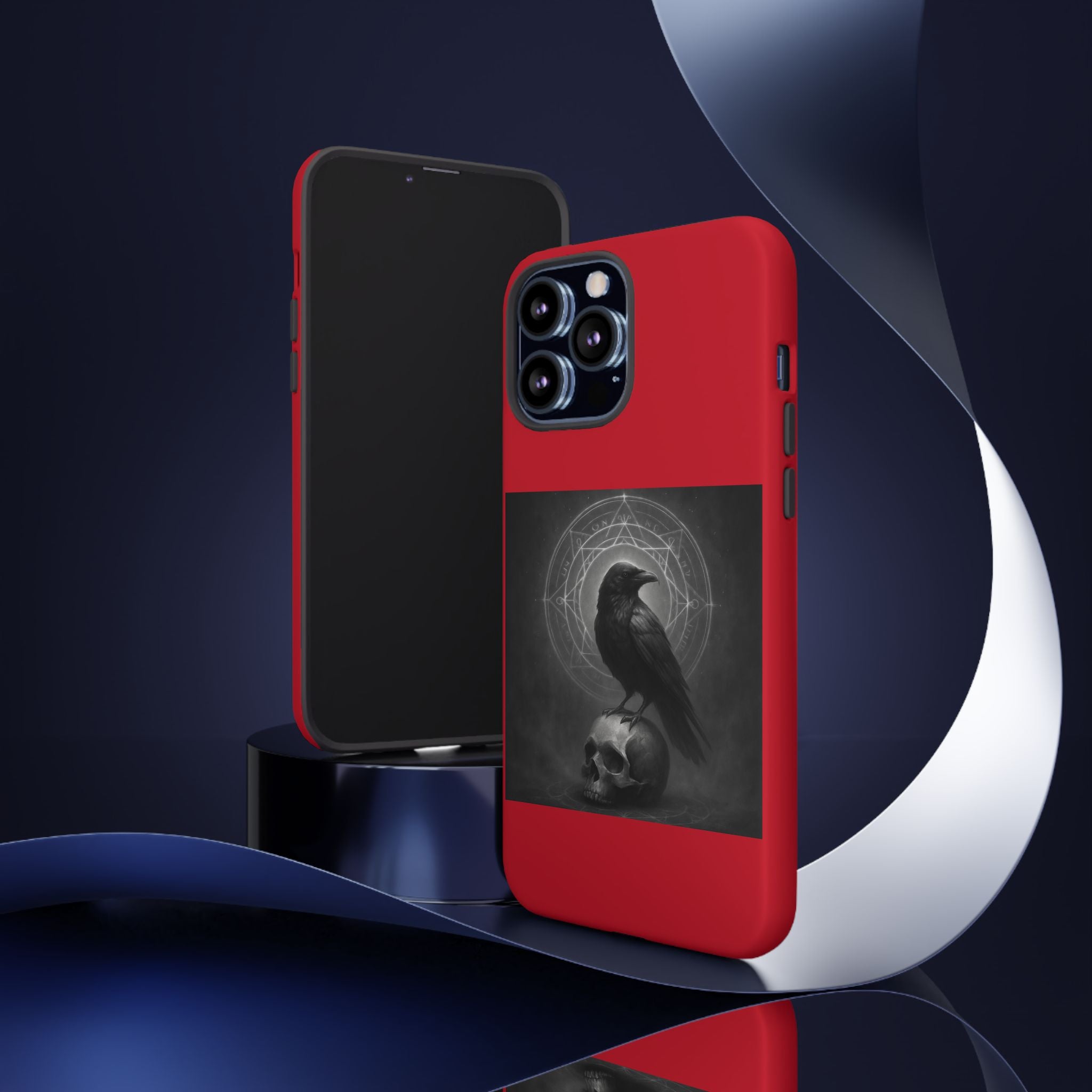 Occult Raven Sigil & Skull Art Cases