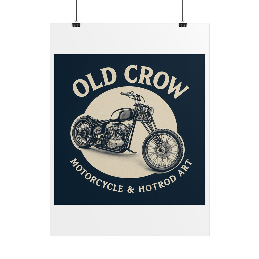 Old Crow Rolled Poster, Retro Wall Decor