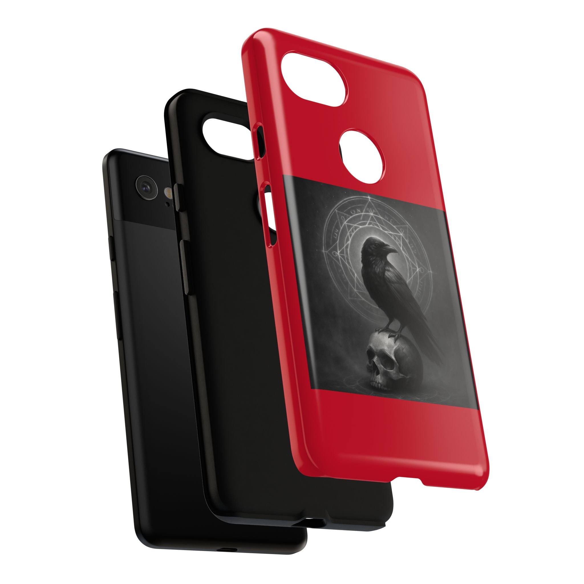 Occult Raven Sigil & Skull Art Cases