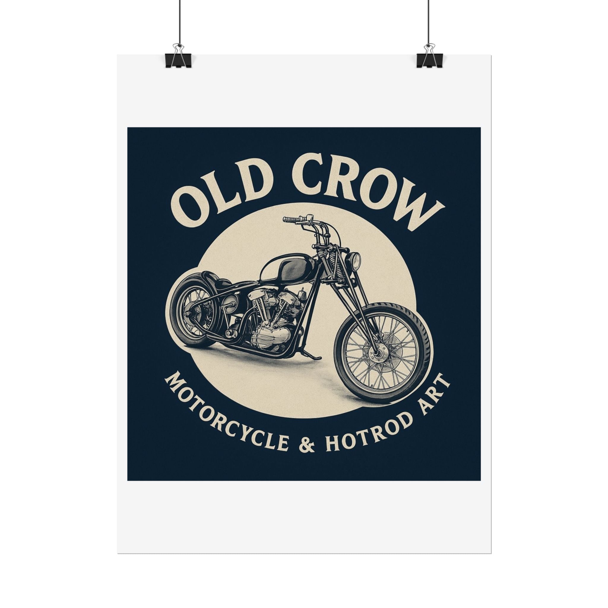 Old Crow Rolled Poster, Retro Wall Decor