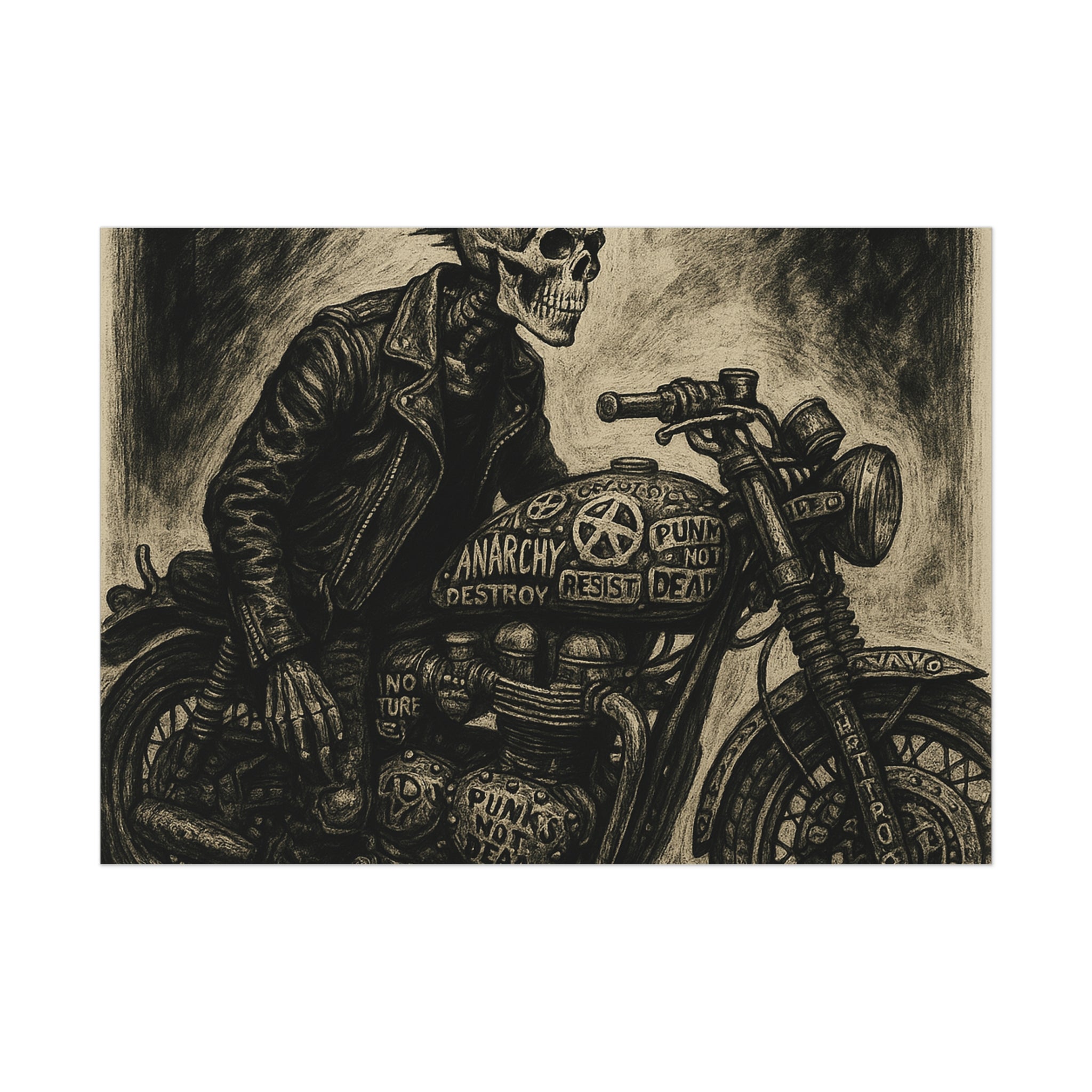 Edgy Motorcycle Art Print