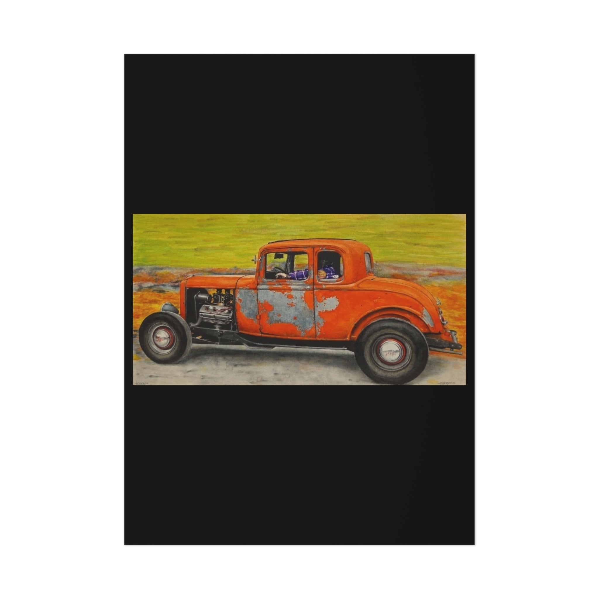 Old Crow Rust Runner Car Art Poster