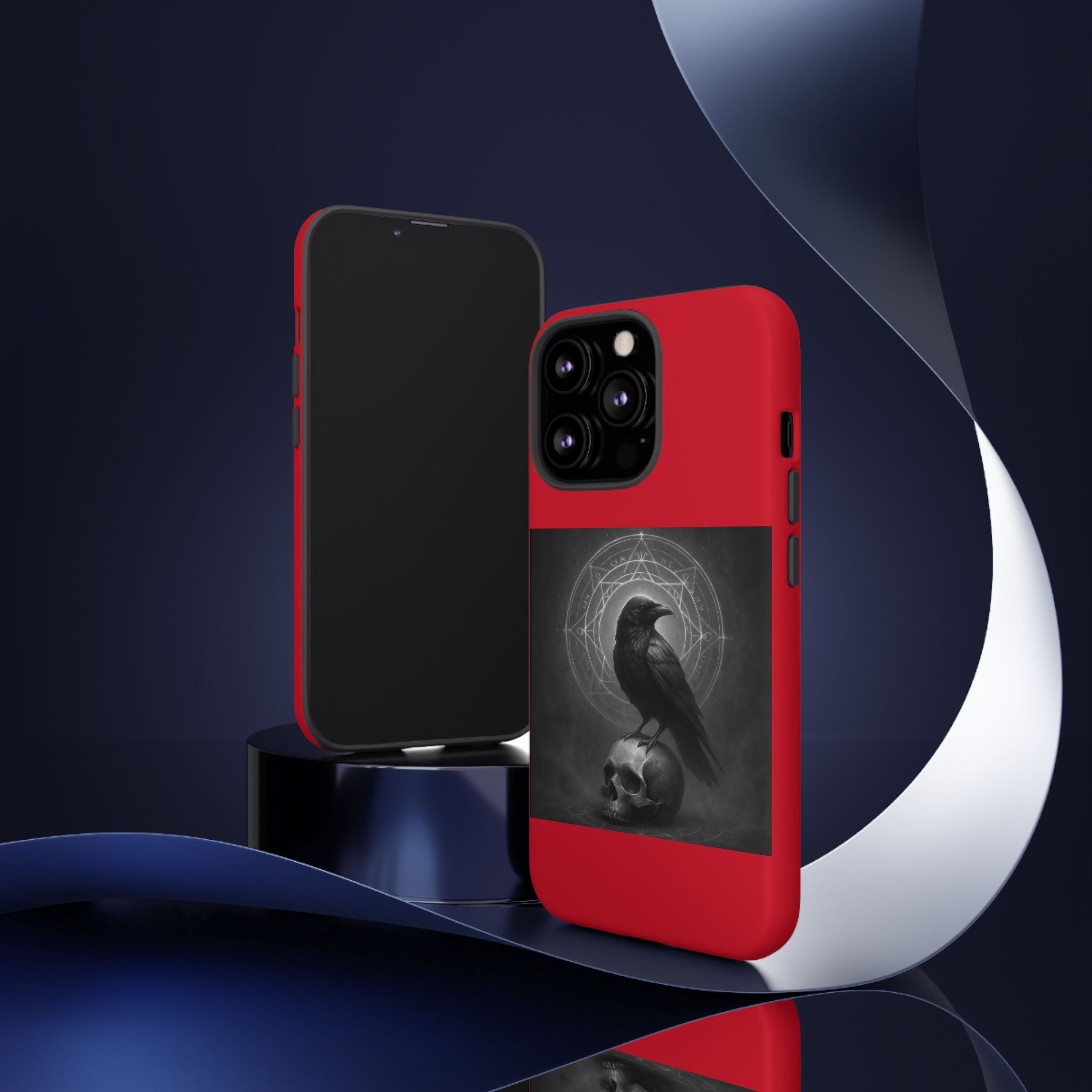 Occult Raven Sigil & Skull Art Cases