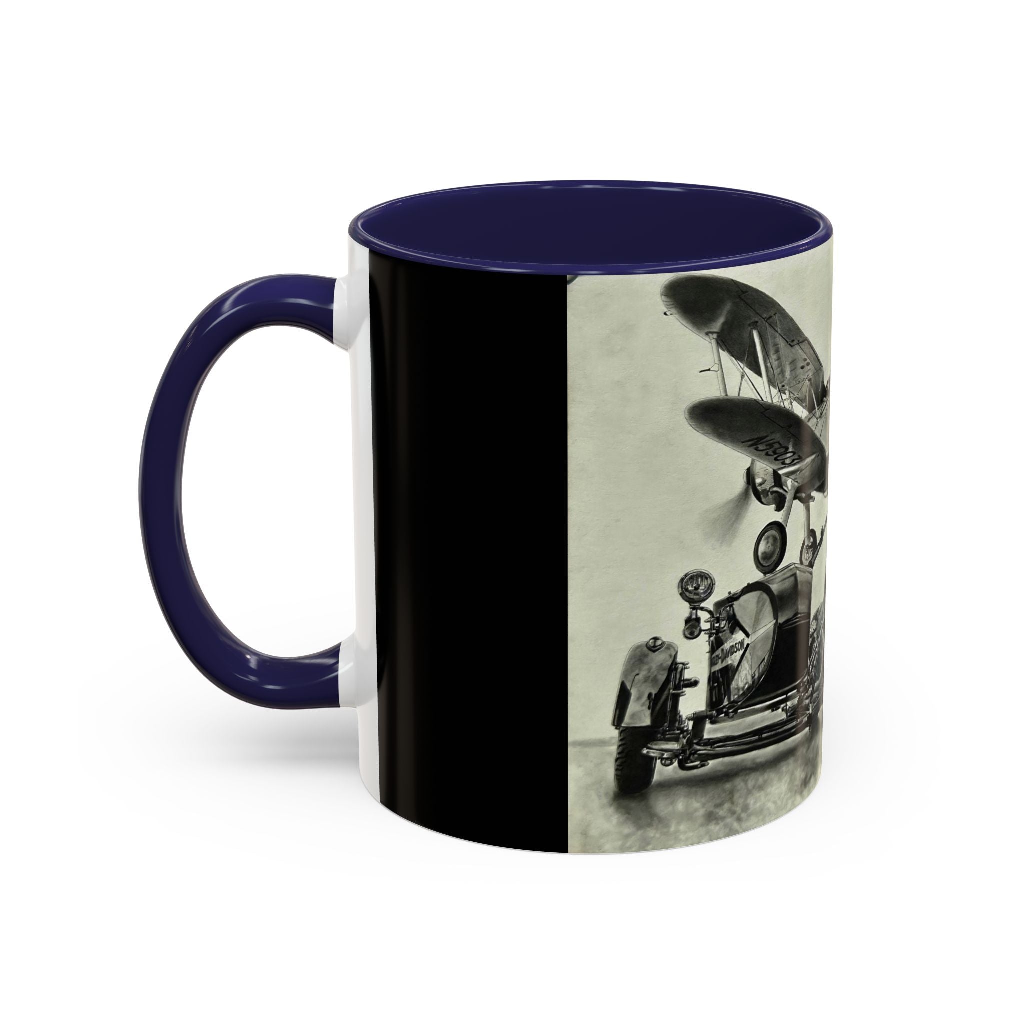 17 Retro Motorcycle & Airplane Coffee Mug