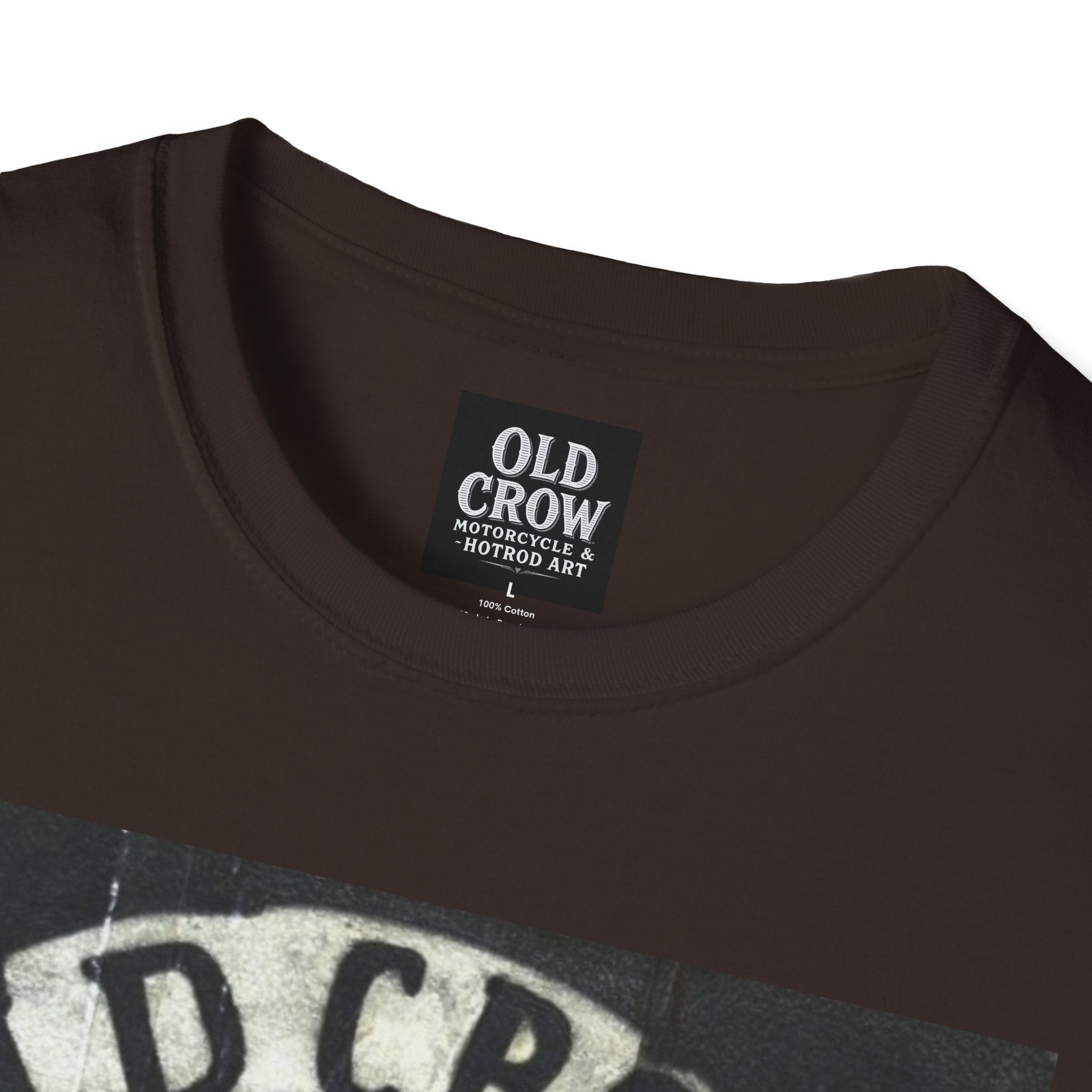 Old Crow Motorcycles Skull Emblem Patch T-Shirt