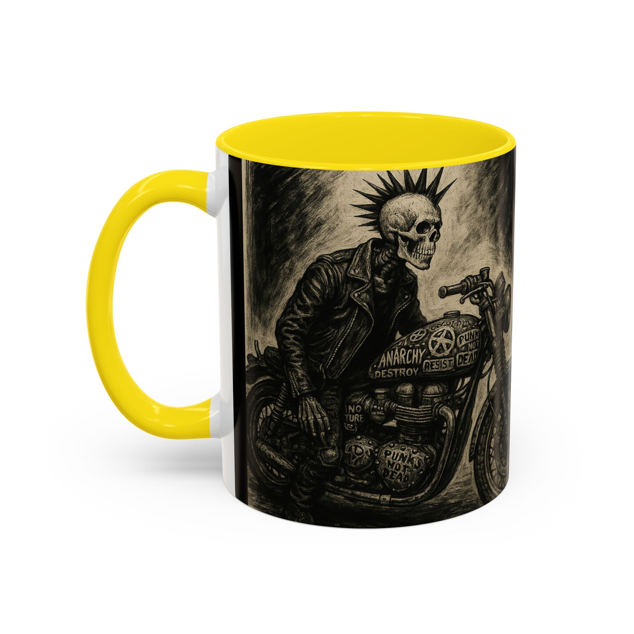 24 Punk Skull  Anarchy Motorcycle Design Mug