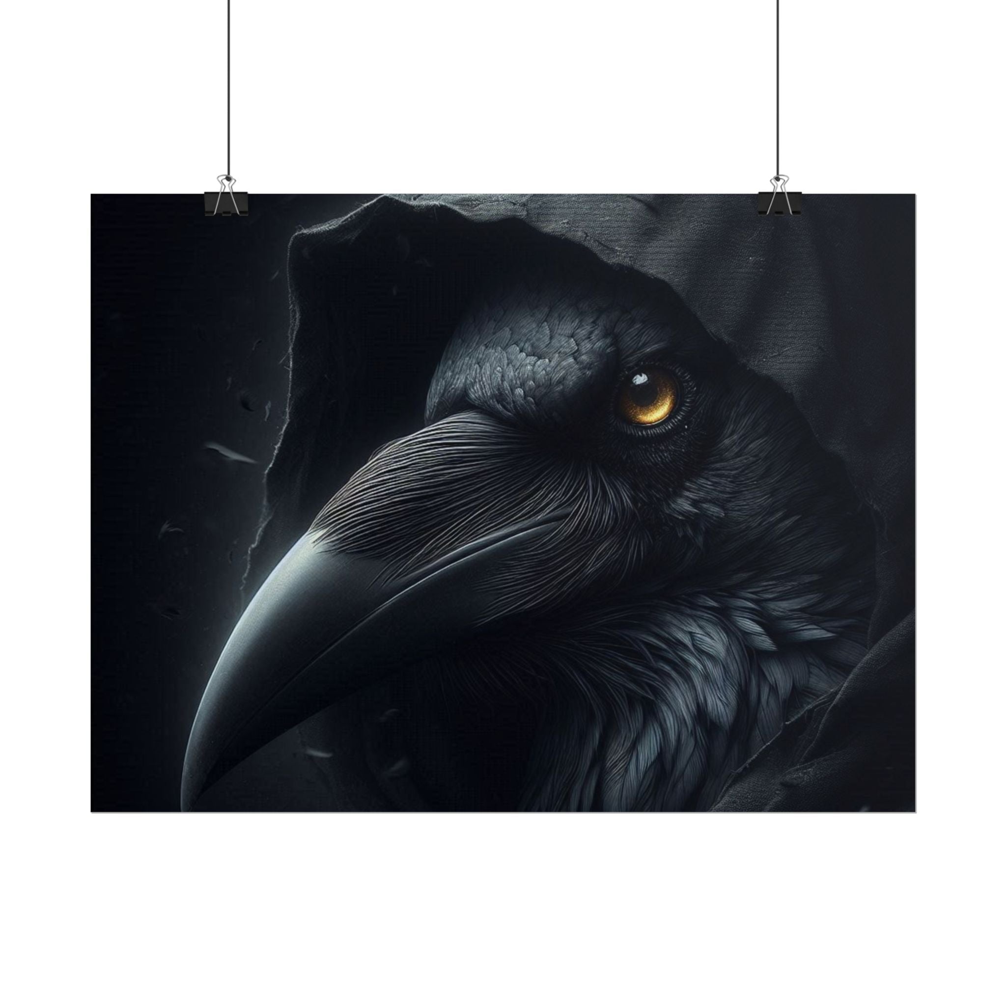 Dark Raven Hooded Rolled Poster