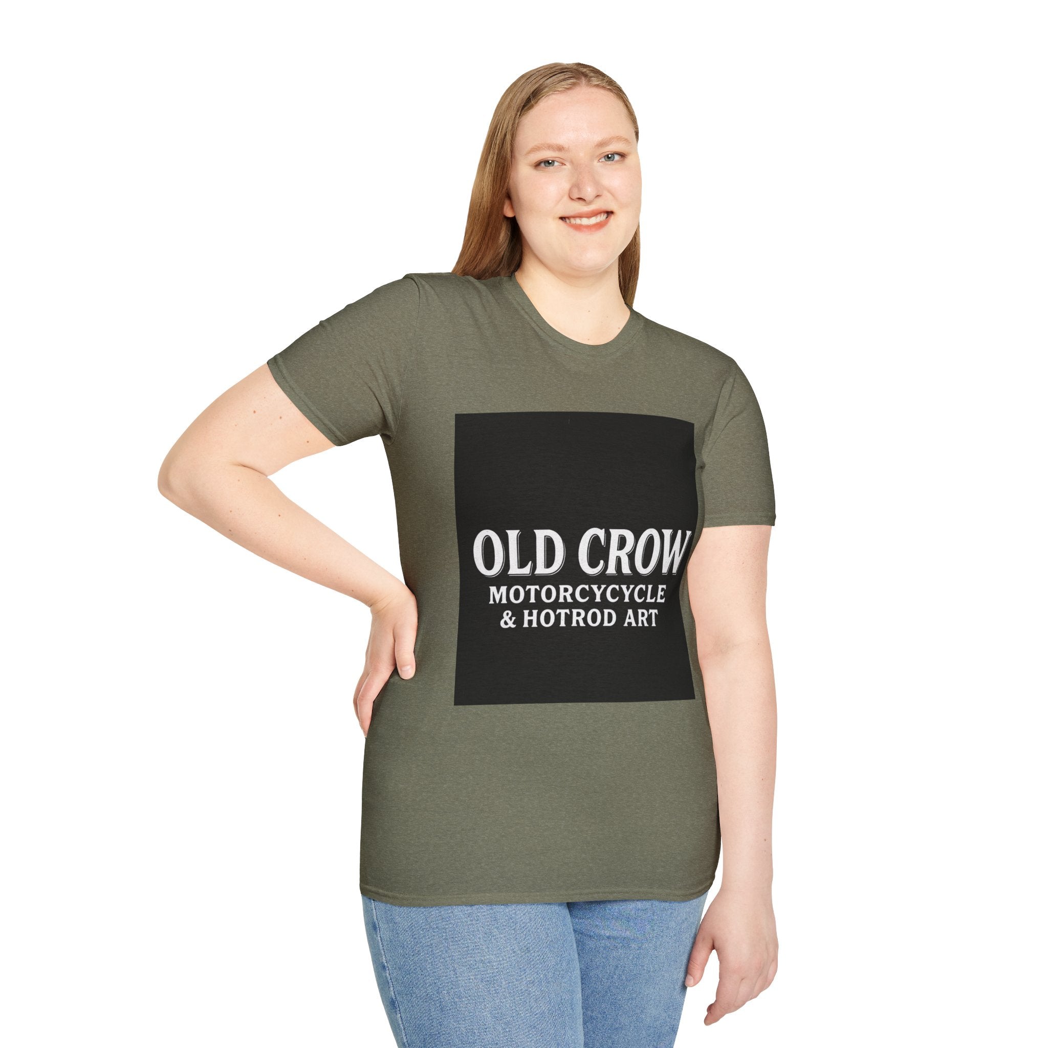 Old Crow Motorcycle & Hotrod Art  T-Shirt