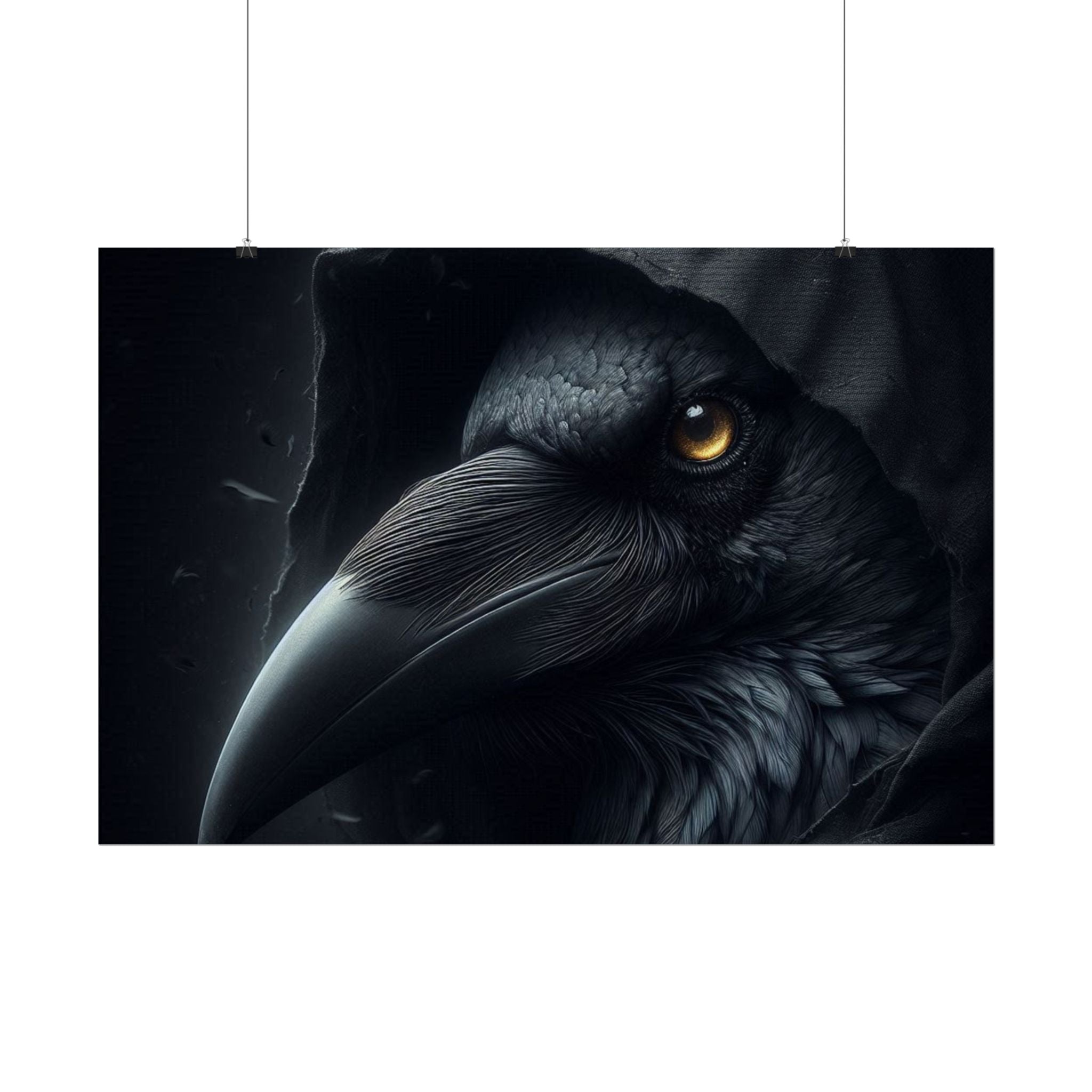 Dark Raven Hooded Rolled Poster