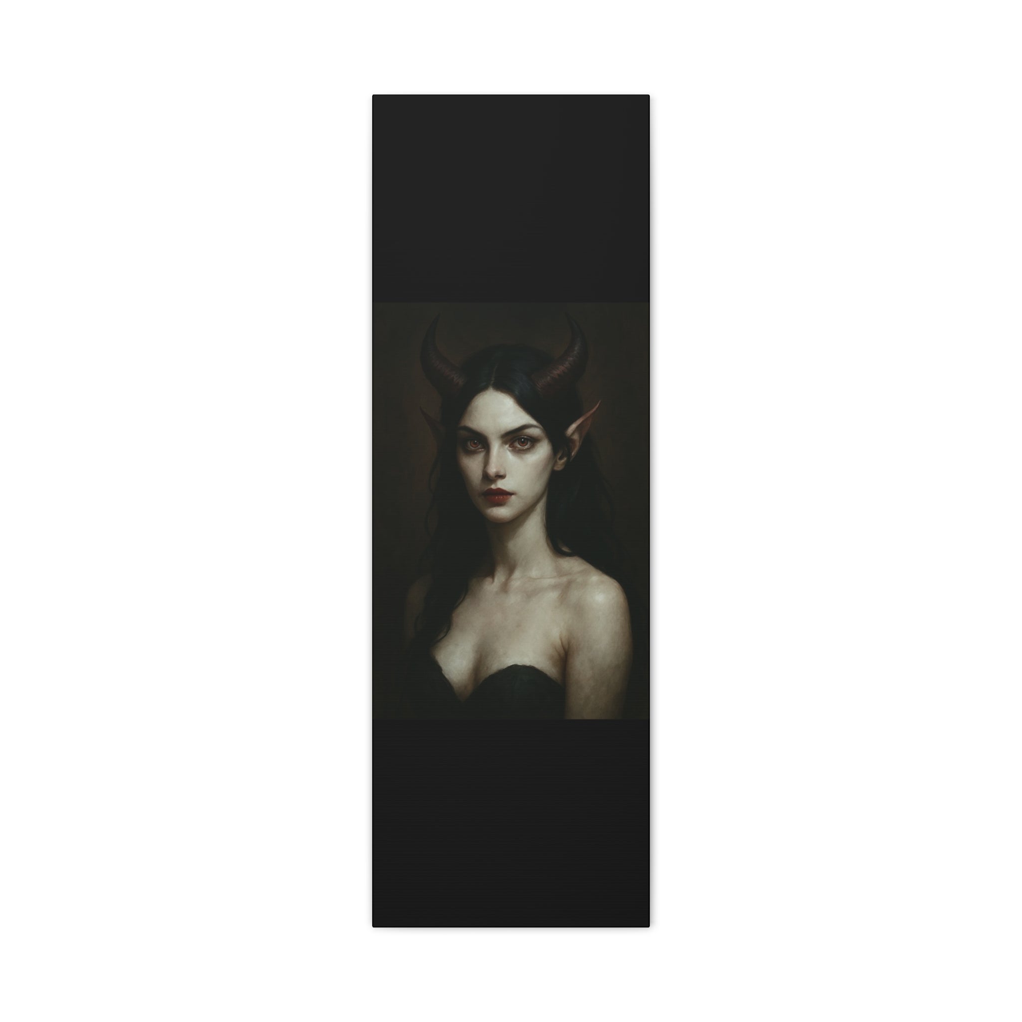 Gothic Art Canvas Print, Demon Aesthetic Home Decor, Dark Fantasy Wall Art, Witchy Room Decoration, Unique Gift for Halloween, Edgy Art