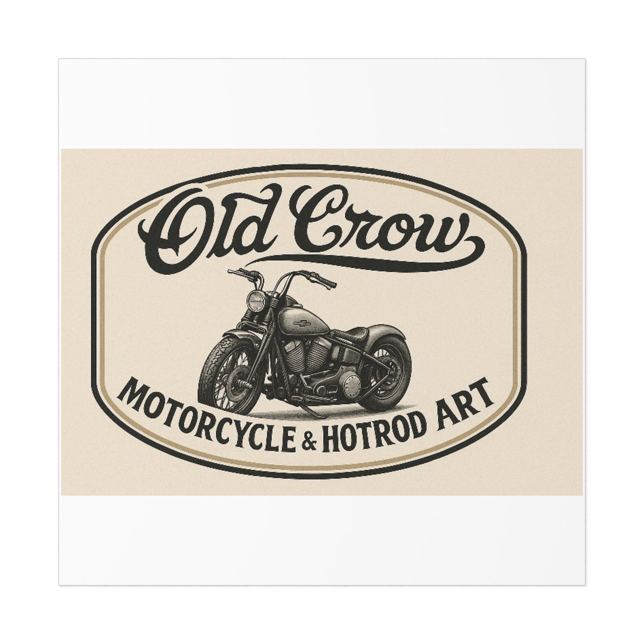 Vintage Motorcycle Art Poster, Garage Wall Art