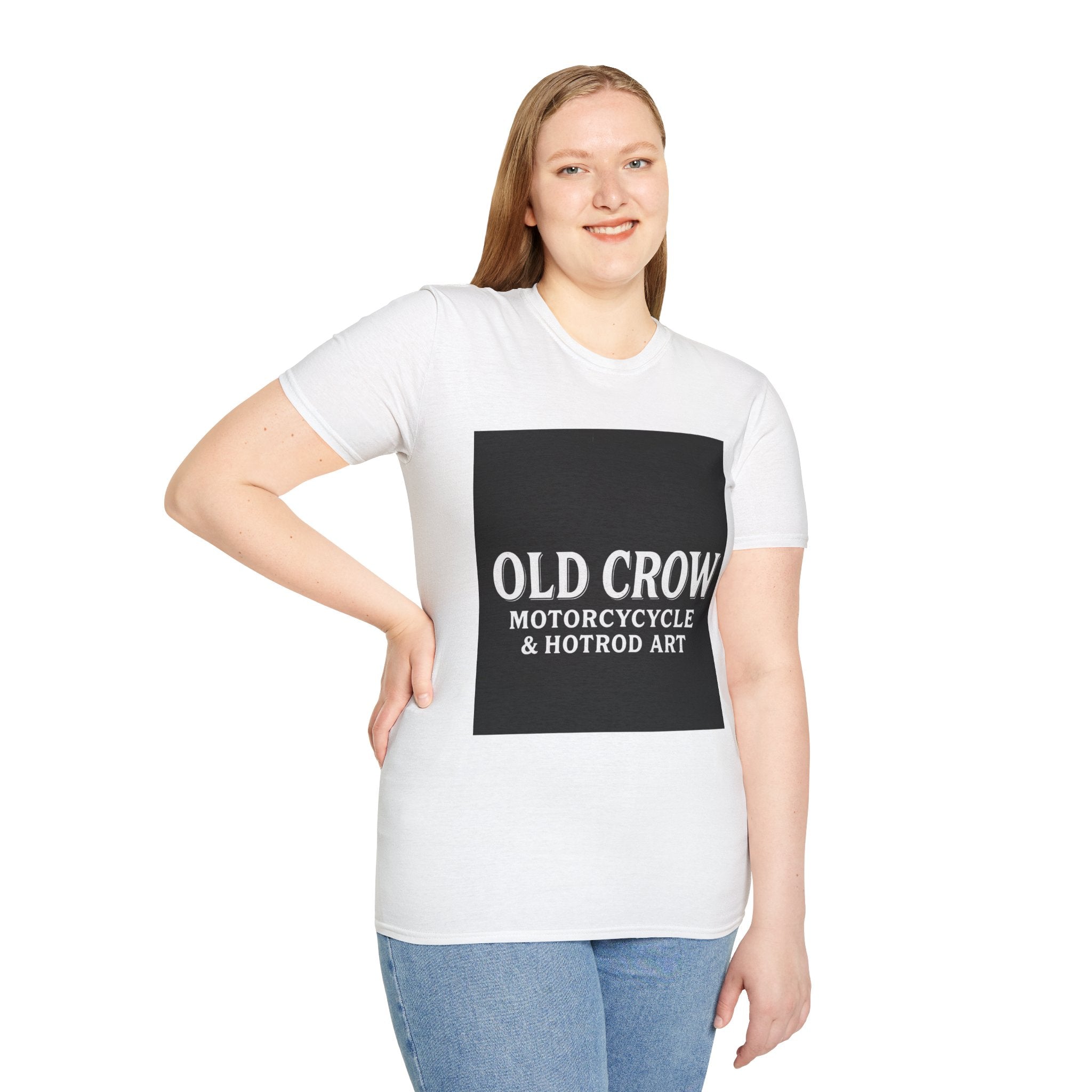 Old Crow Motorcycle & Hotrod Art  T-Shirt