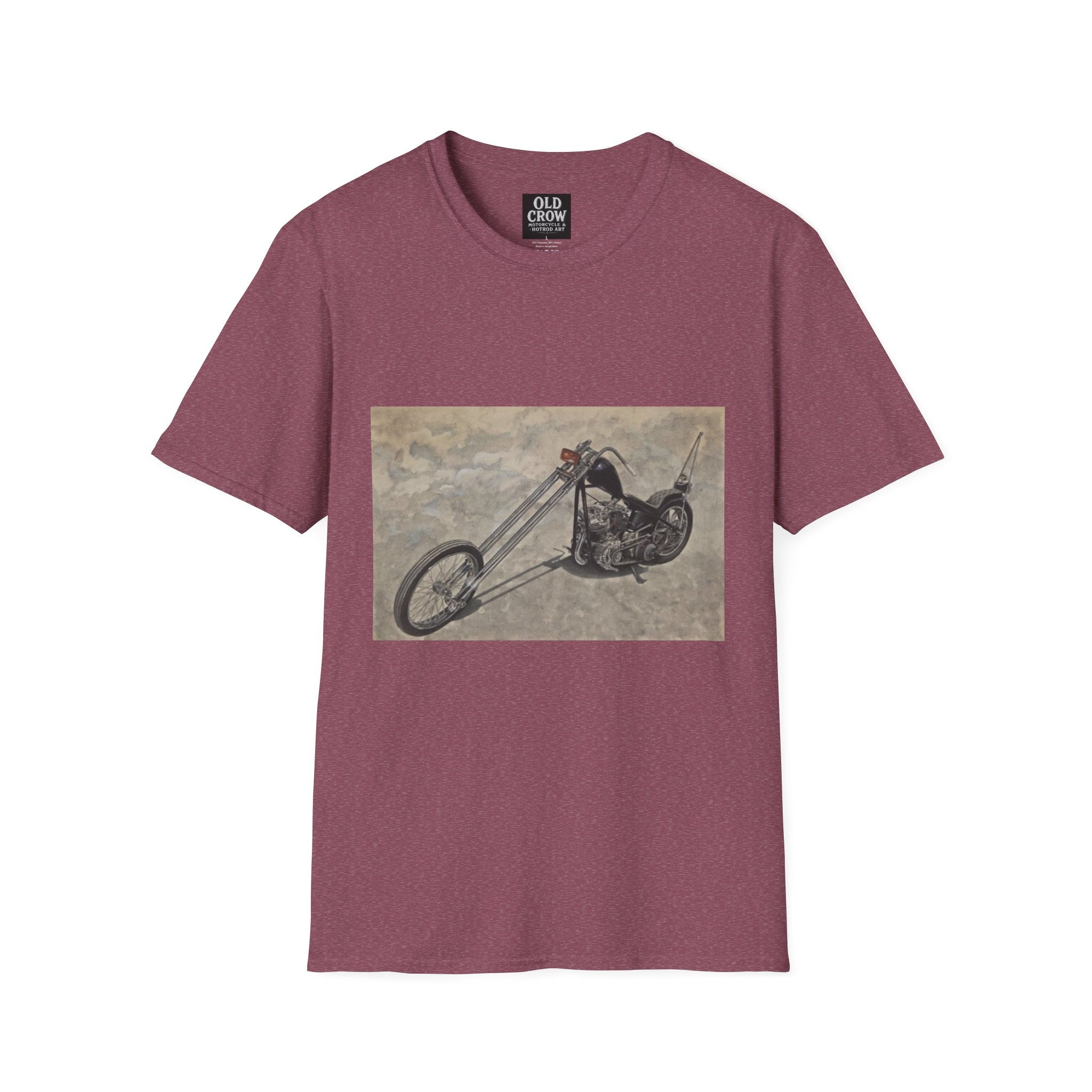 Retro Chopper Motorcycle Poster T-Shirt