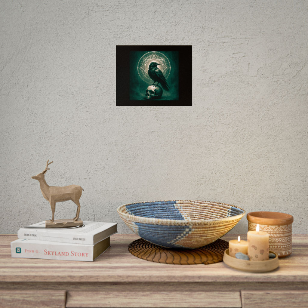 Mystical Raven Art Poster | Dark Aesthetic Wall Decor for Home